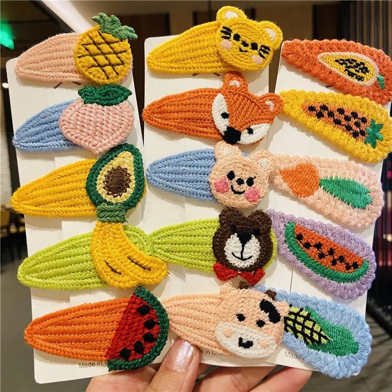 Colorful Embroidered Hair Clips