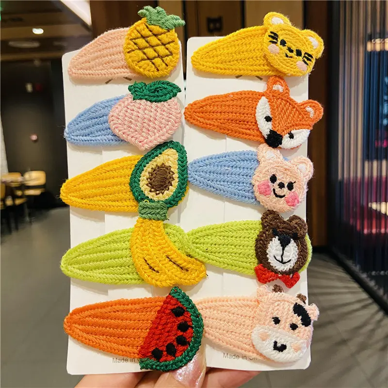 Colorful Embroidered Hair Clips