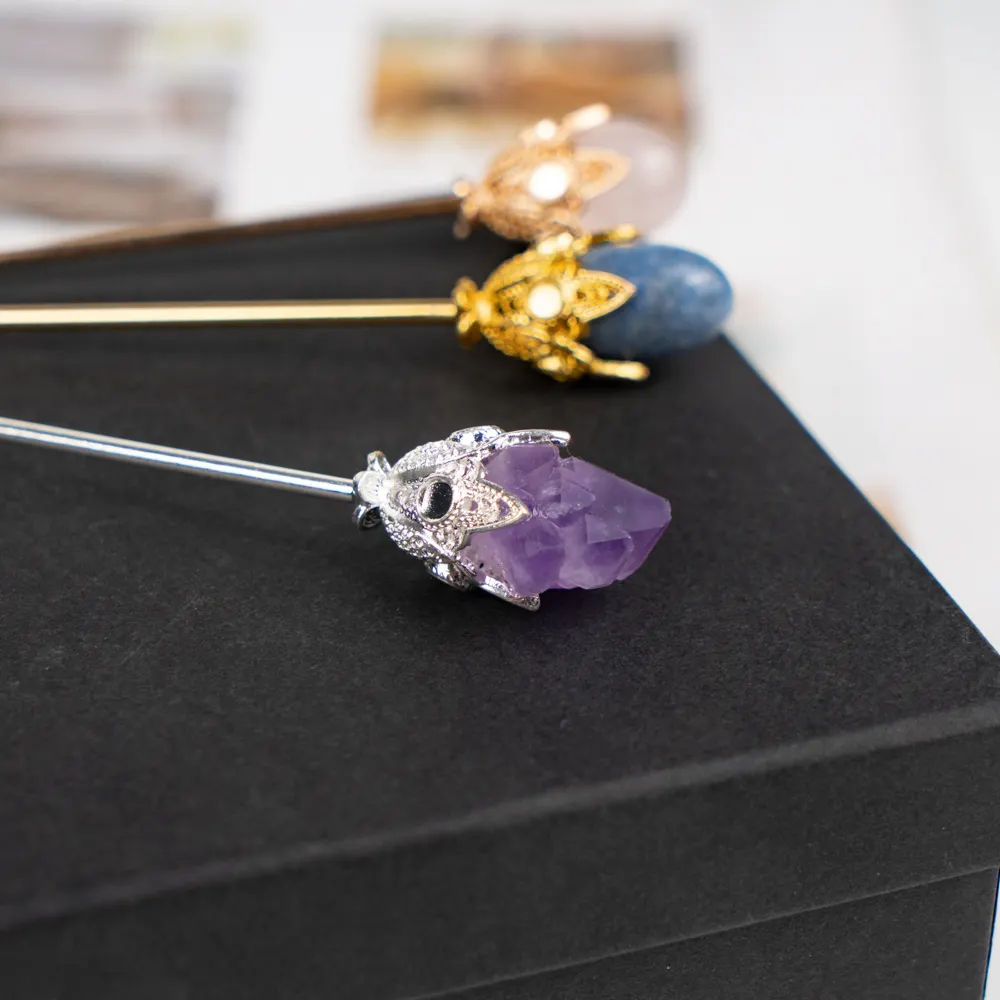 Decorative Gemstone Hair Pins
