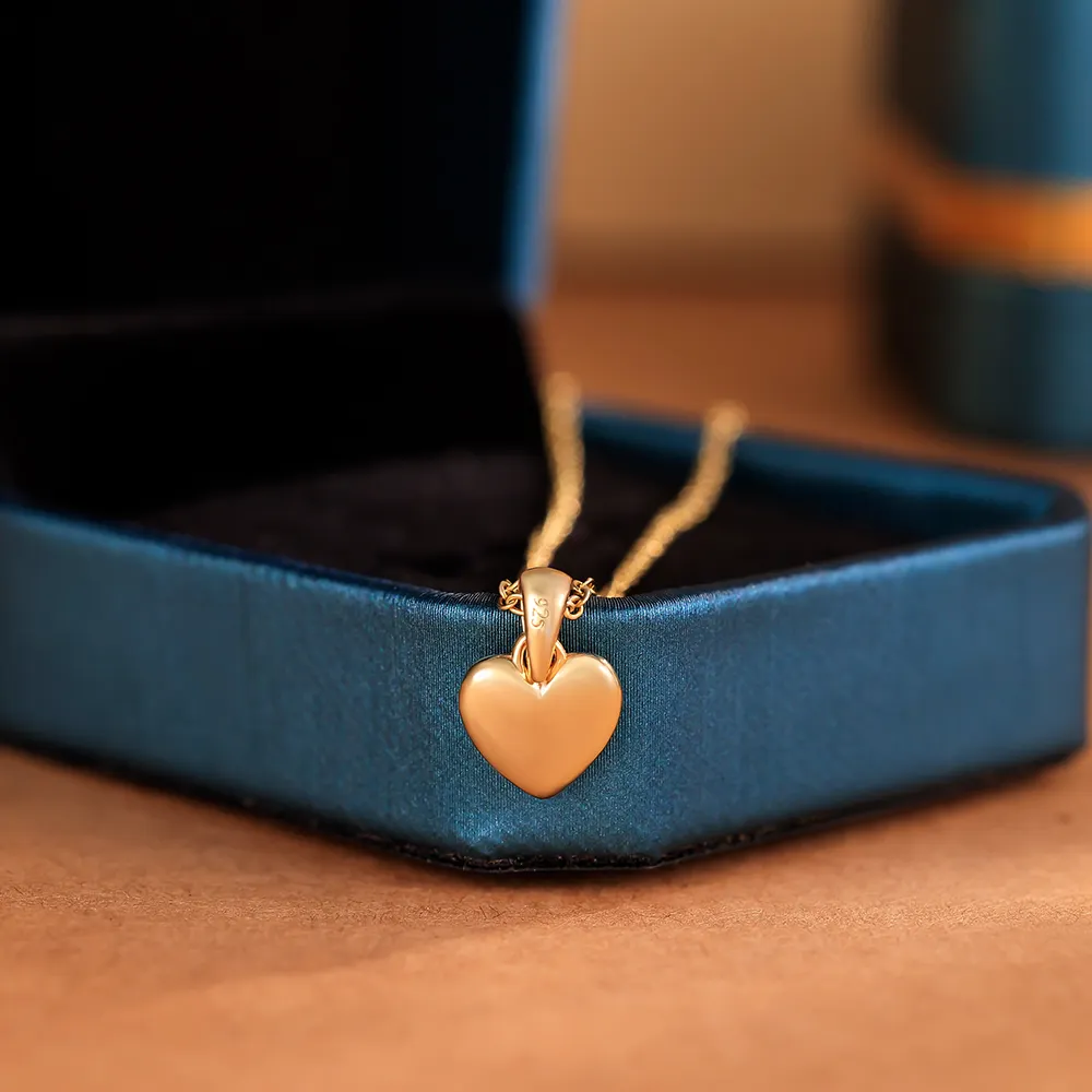 Gold Heart Pendant Necklace