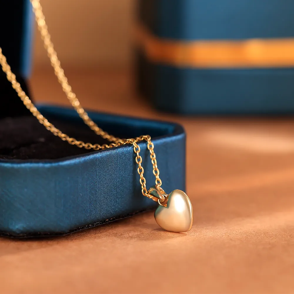 Gold Heart Pendant Necklace