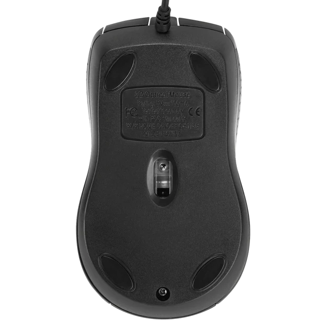 Mouse óptico USB 5ft, Plug and Play