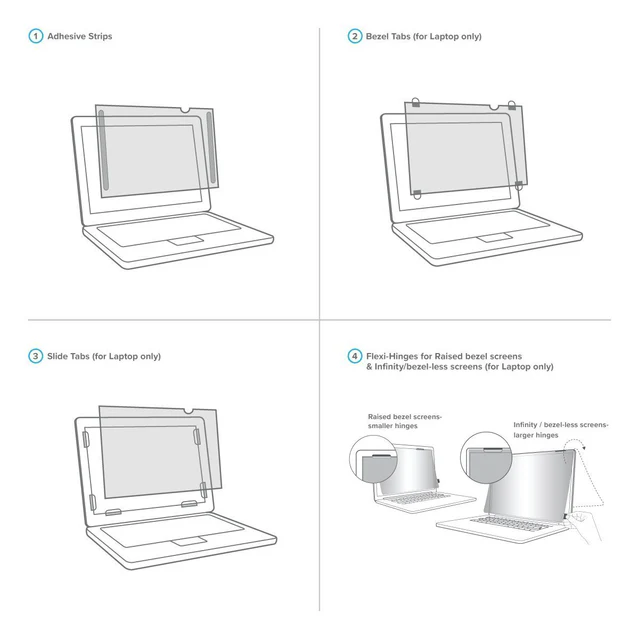Filtro de Privacidad 14.0" 16:9 4Vu para laptop de pantalla WideScreen