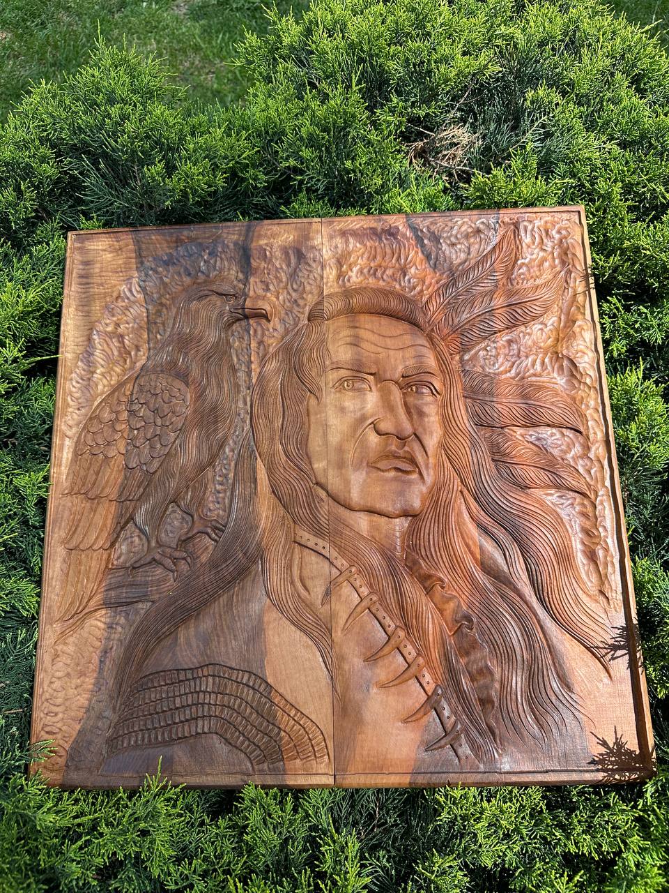 Hand-Carved Wooden backgammon