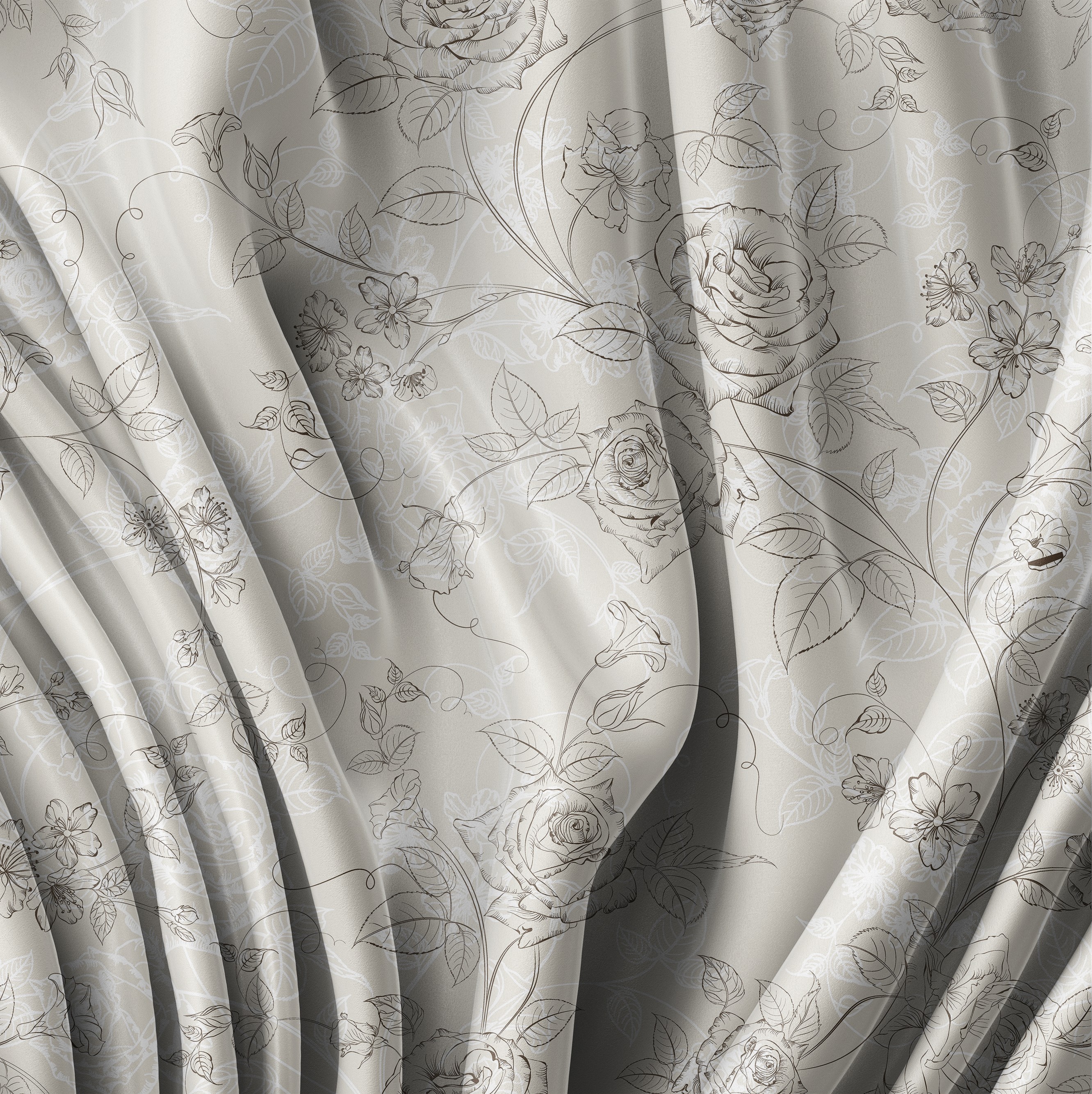 Antik Krem Çift Kişilik Nevresim Takımı %100 Pamuk