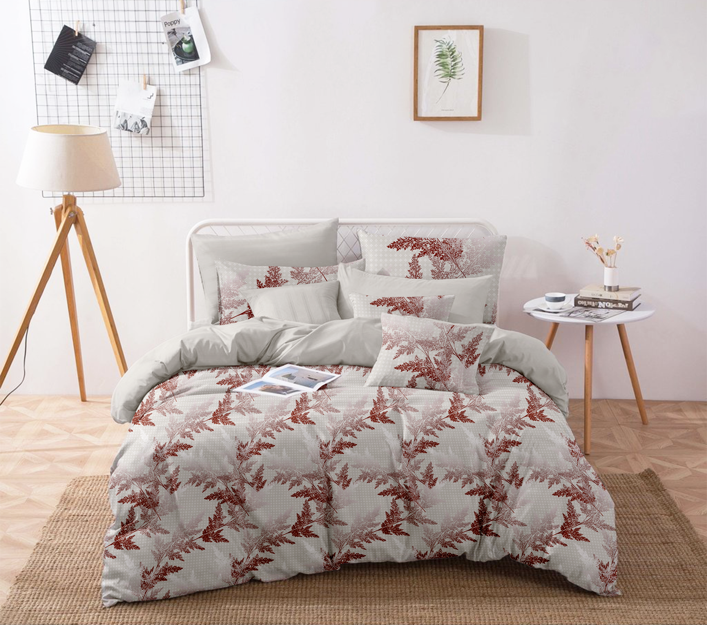 Kiremit Hazan Çift Kişilik Nevresim Takımı %100 Pamuk