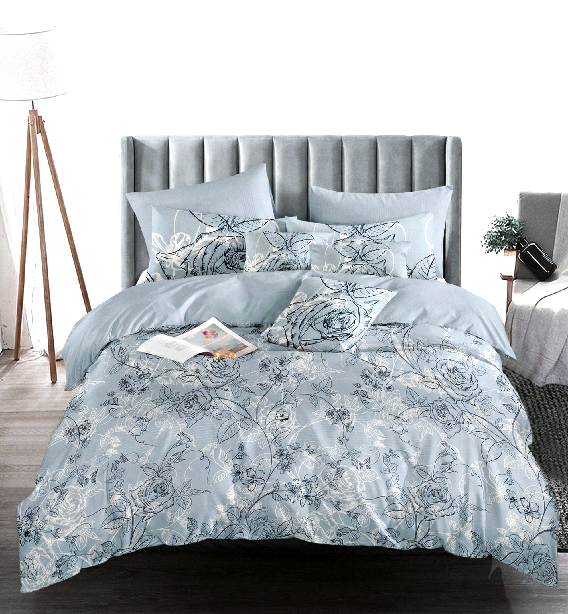 Safir Botanik Çift Kişilik Nevresim Takımı %100 Pamuk