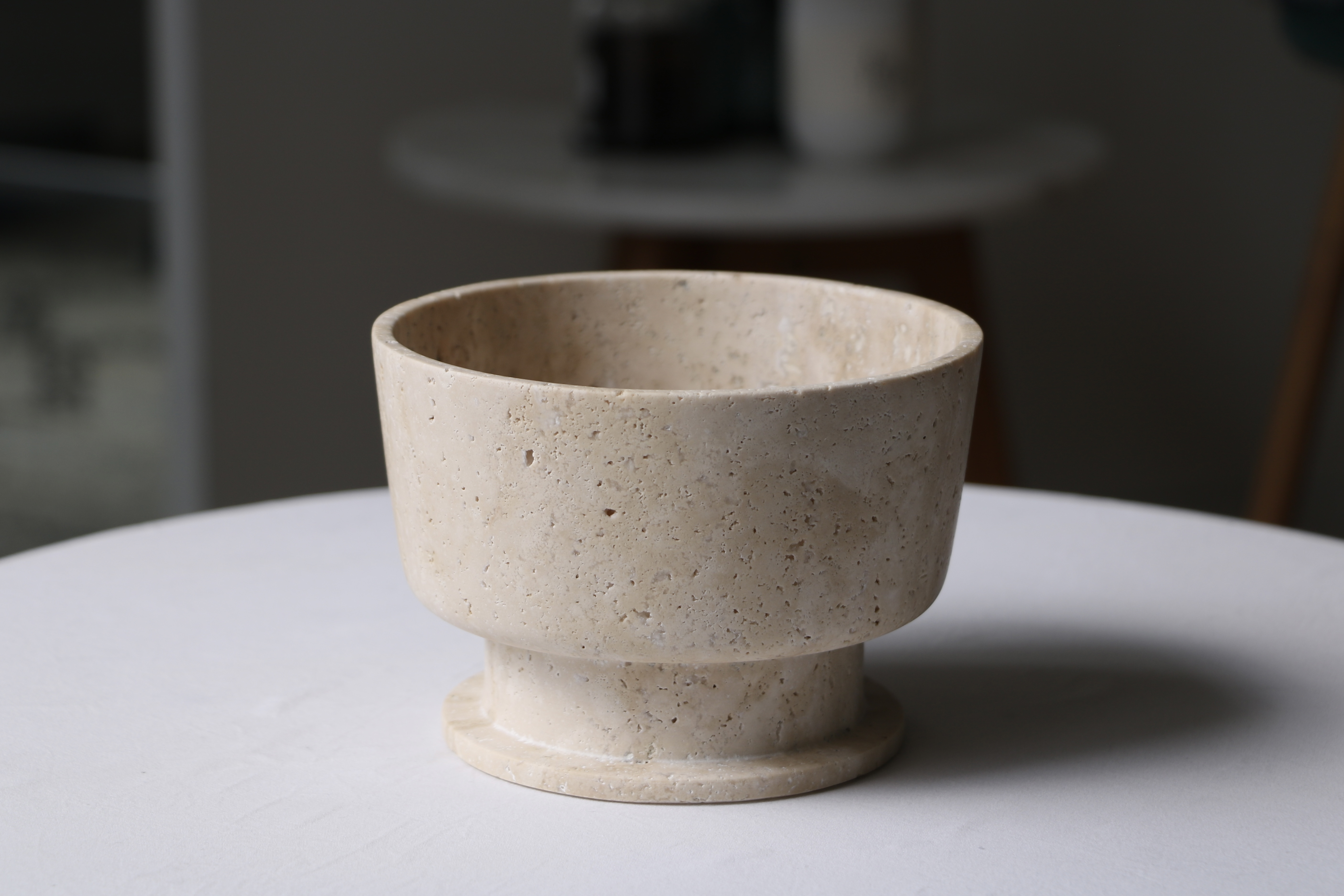 Bol en Travertin Naturel – Ø15 cm