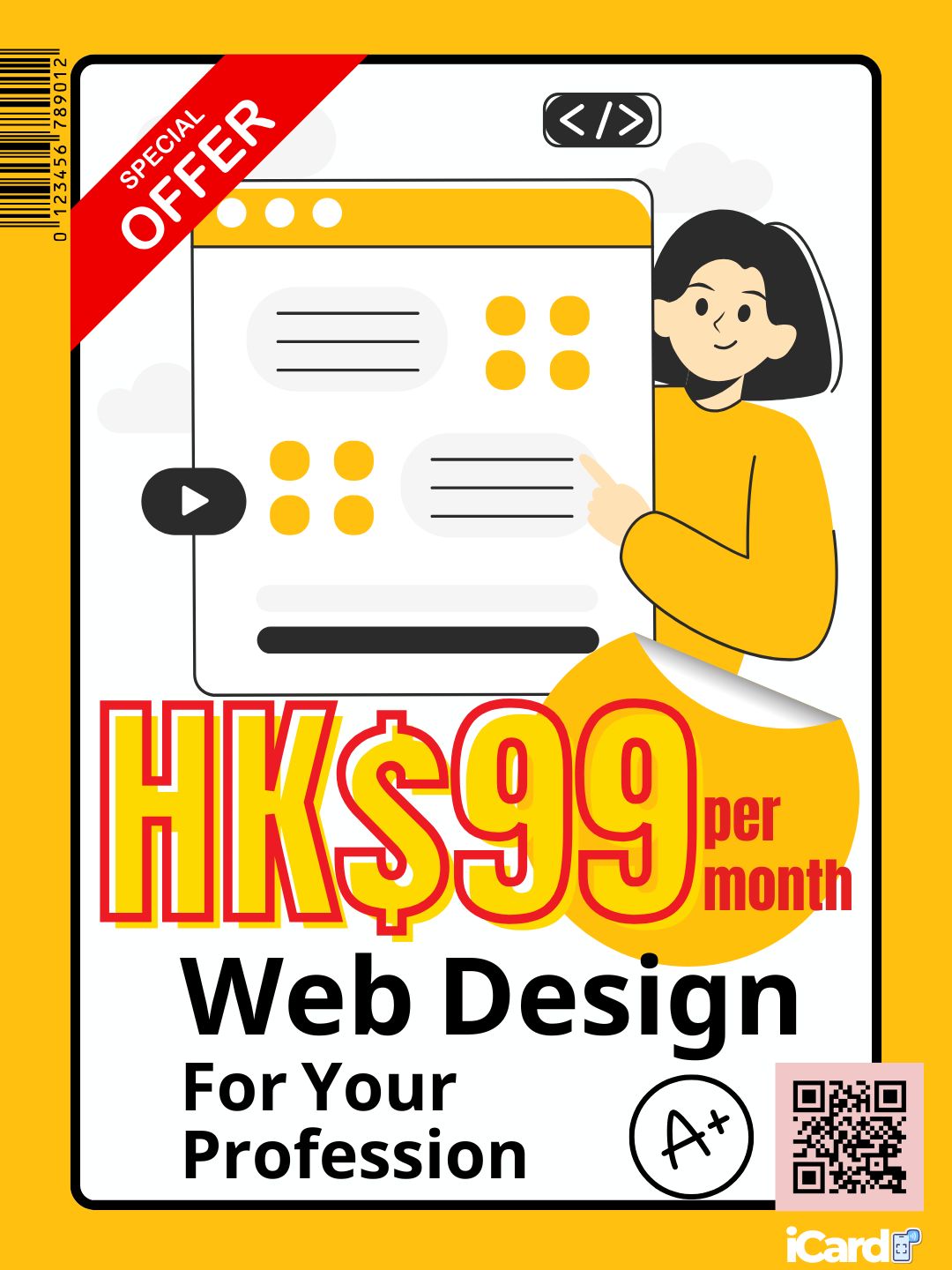 個人專業網頁設計｜Web Design iCard｜讓客戶更了解你，查看更多你的業務作品集。