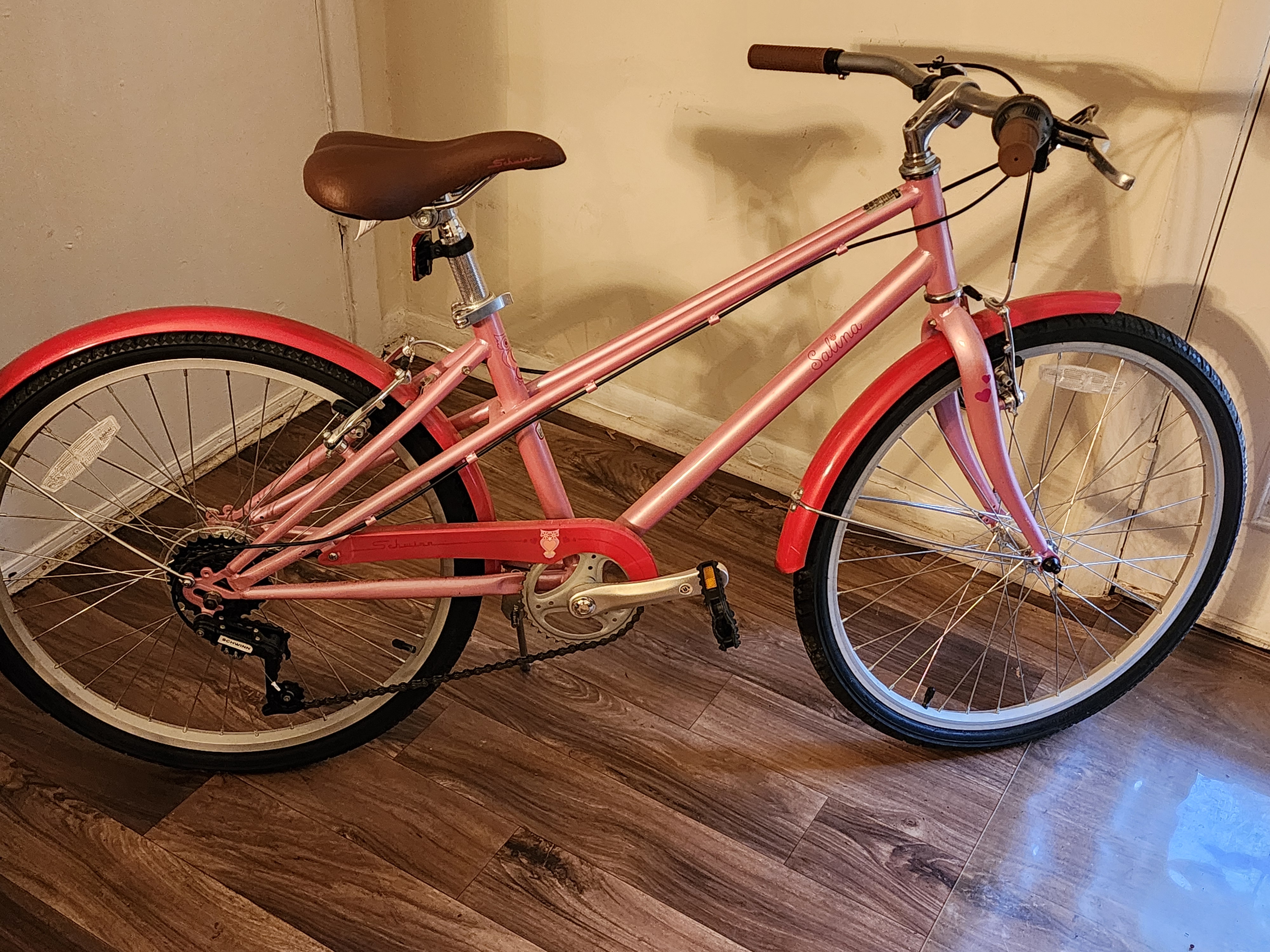 Schwinn Salina 24" Wheel Girl's Hybrid Bike - Pink
