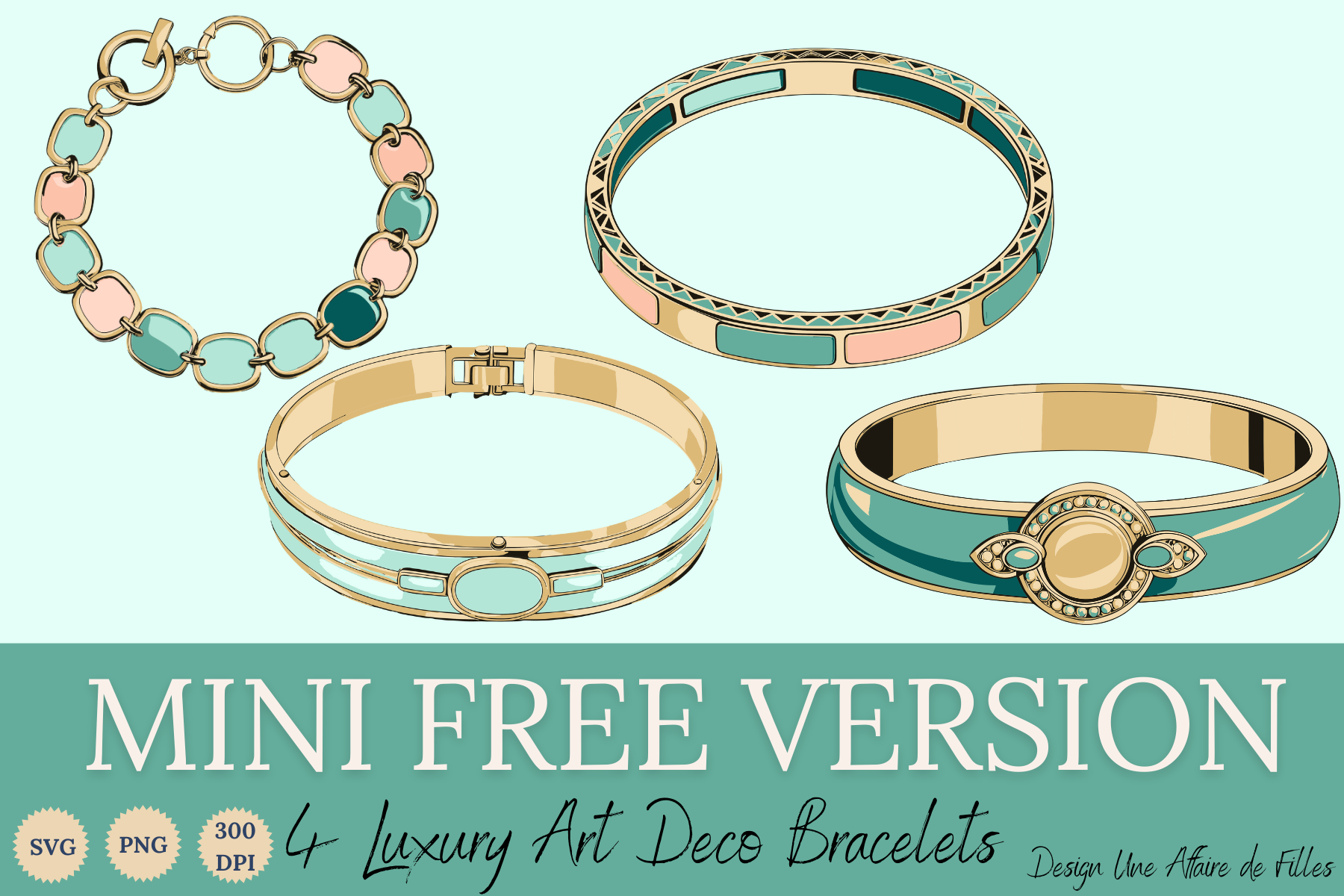 MINI FREE VERSION : Art Deco Bracelets