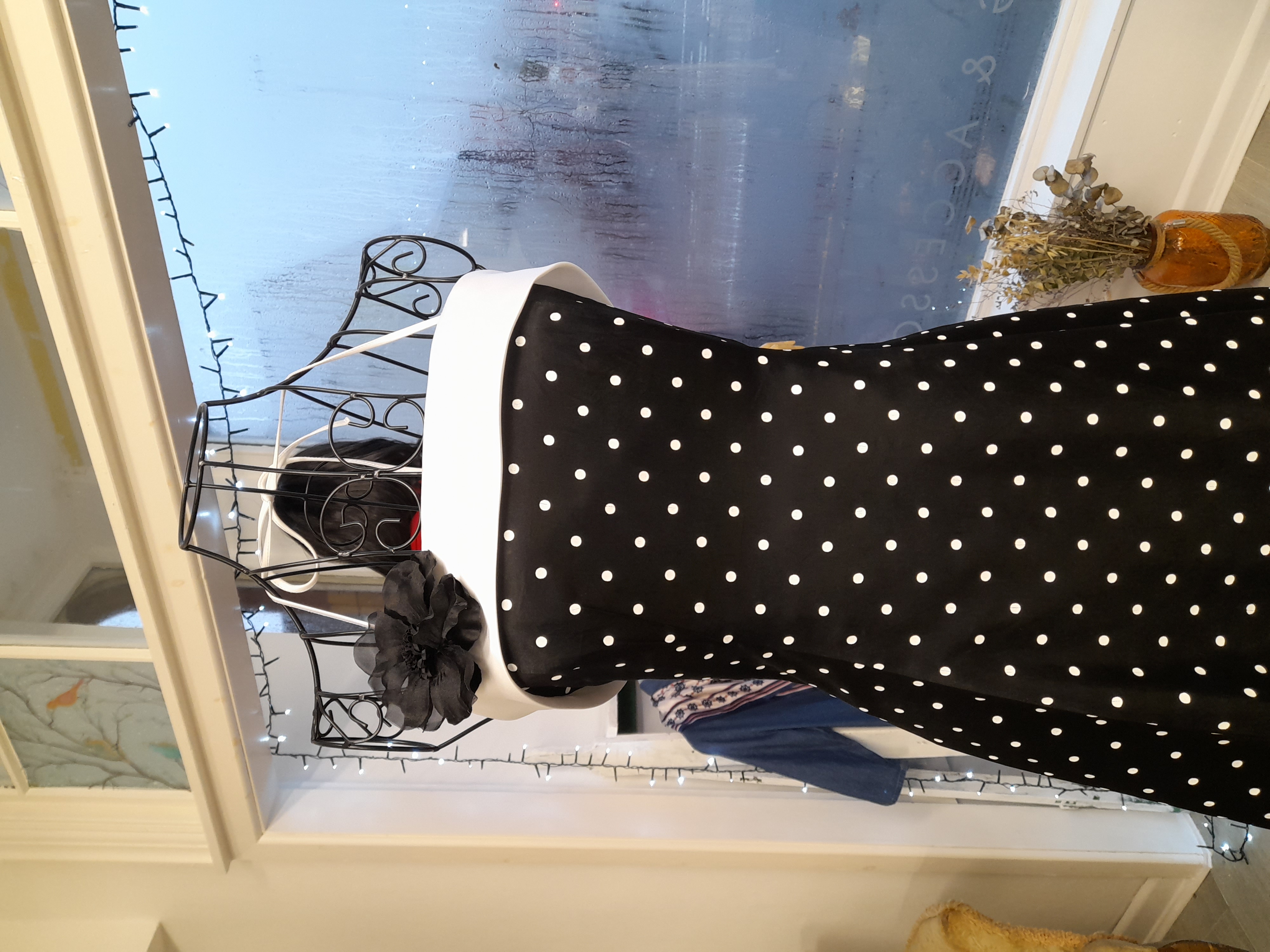 Black Polka Dot Dress pre-loved