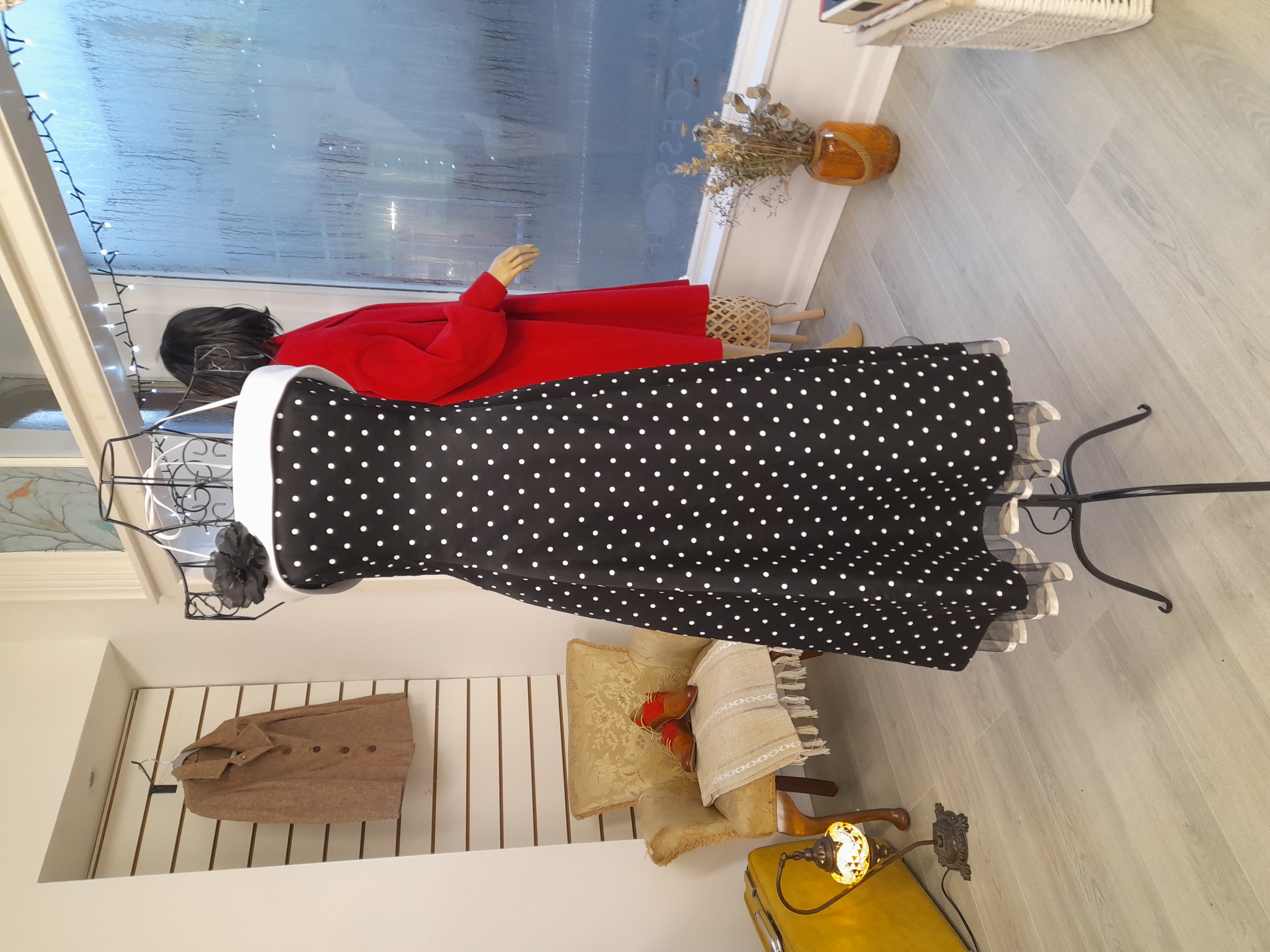 Black Polka Dot Dress pre-loved