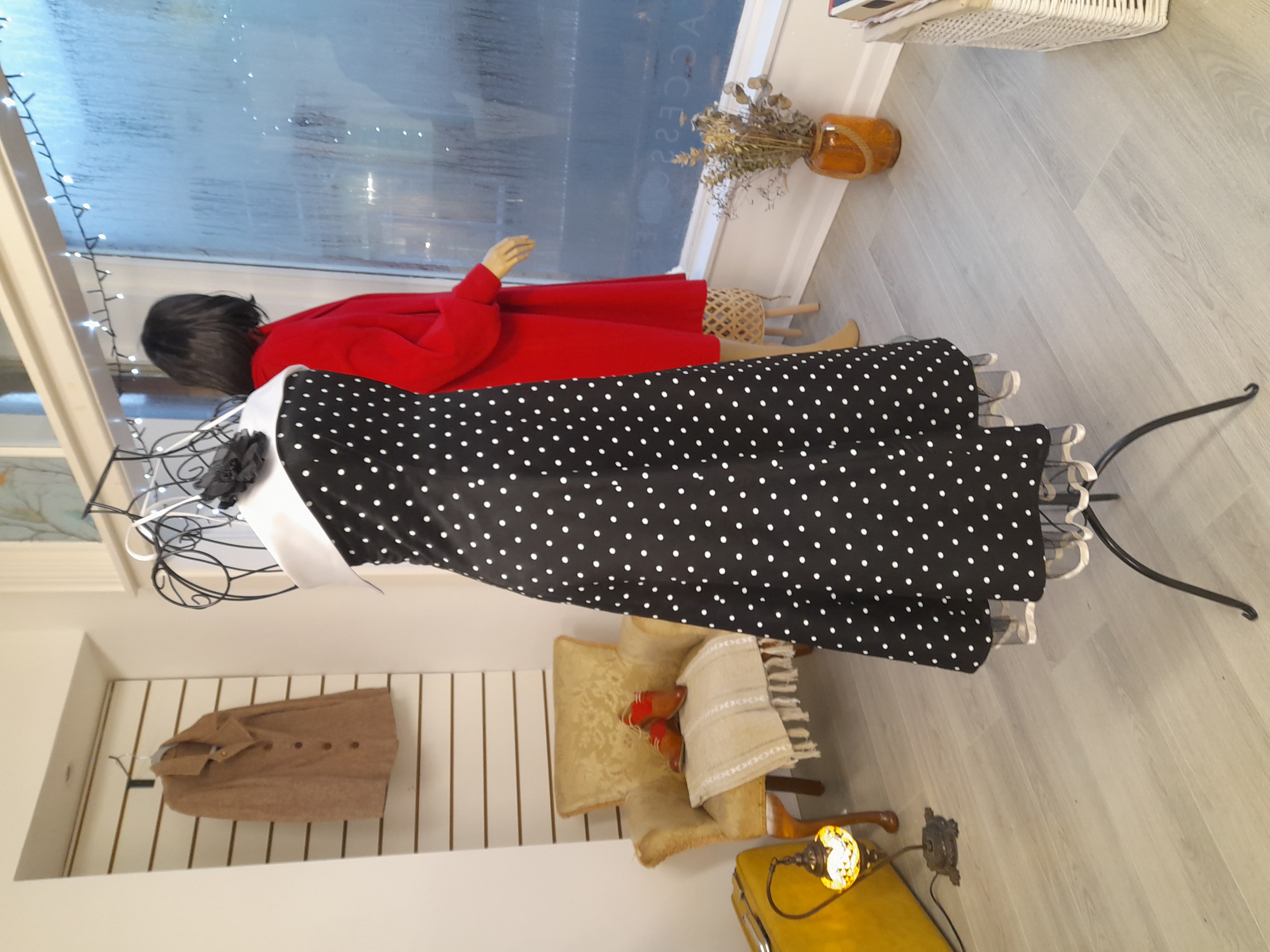 Black Polka Dot Dress pre-loved