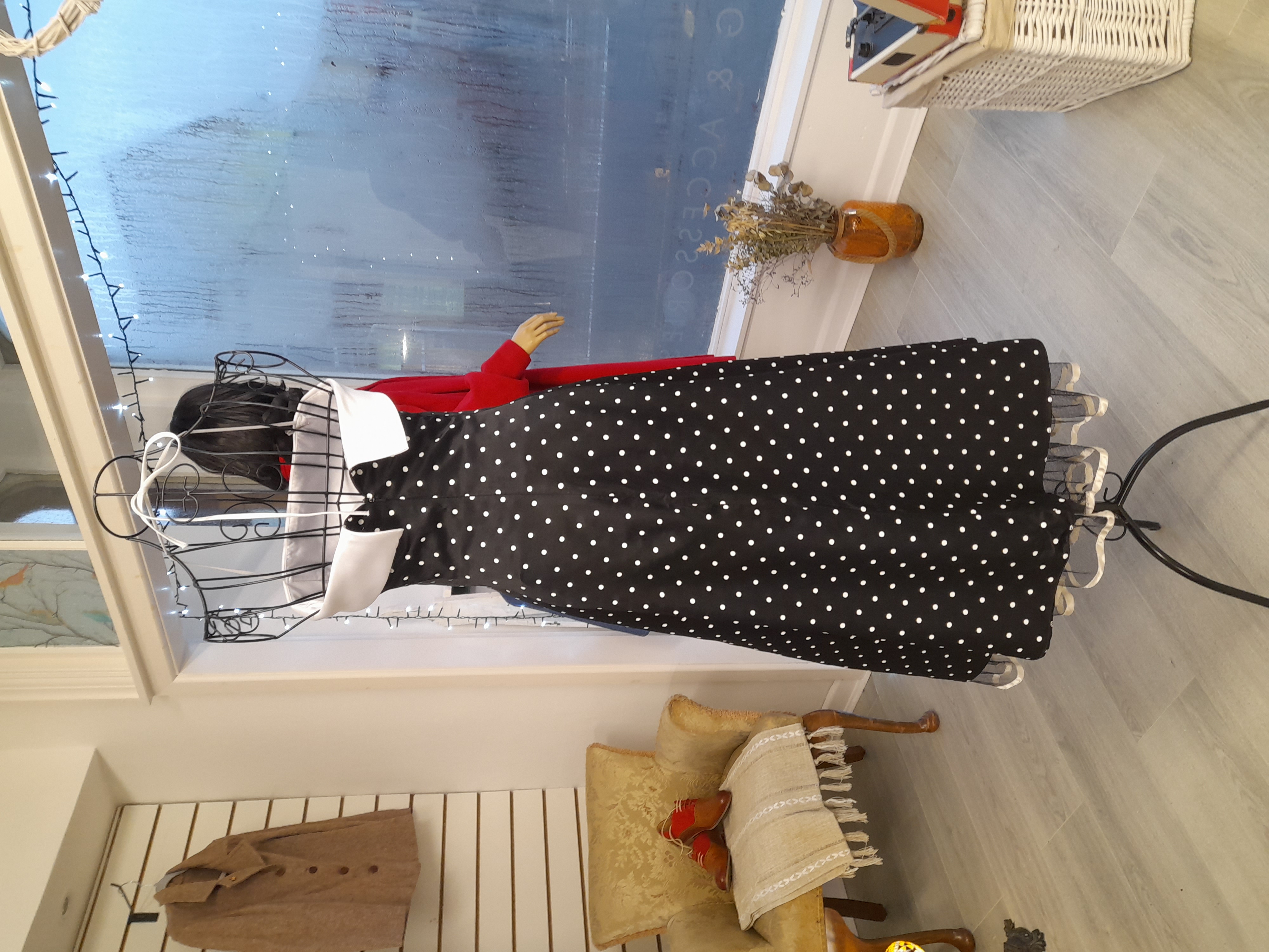 Black Polka Dot Dress pre-loved