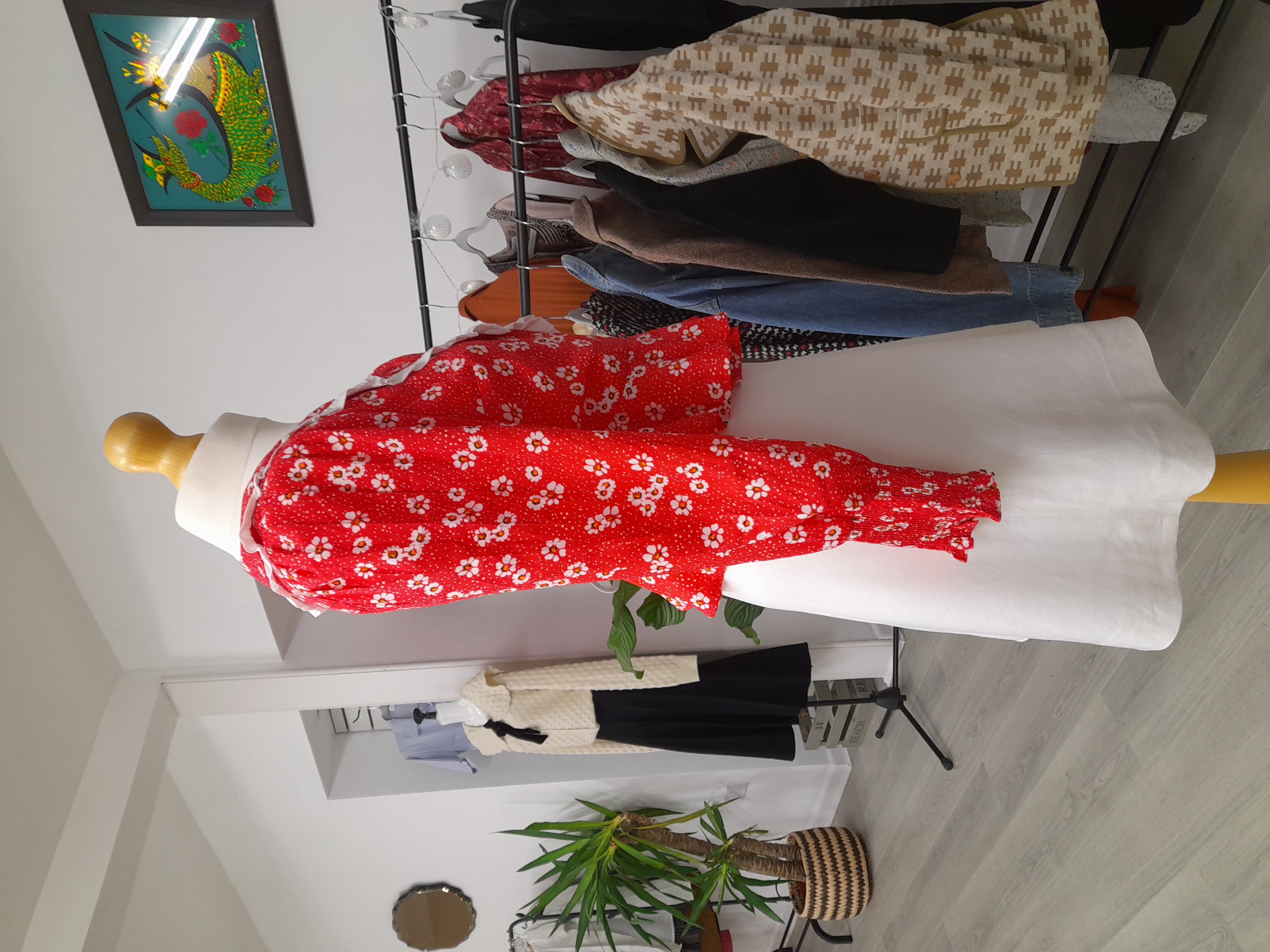 Wednesday's Girl Red Floral Blouse 