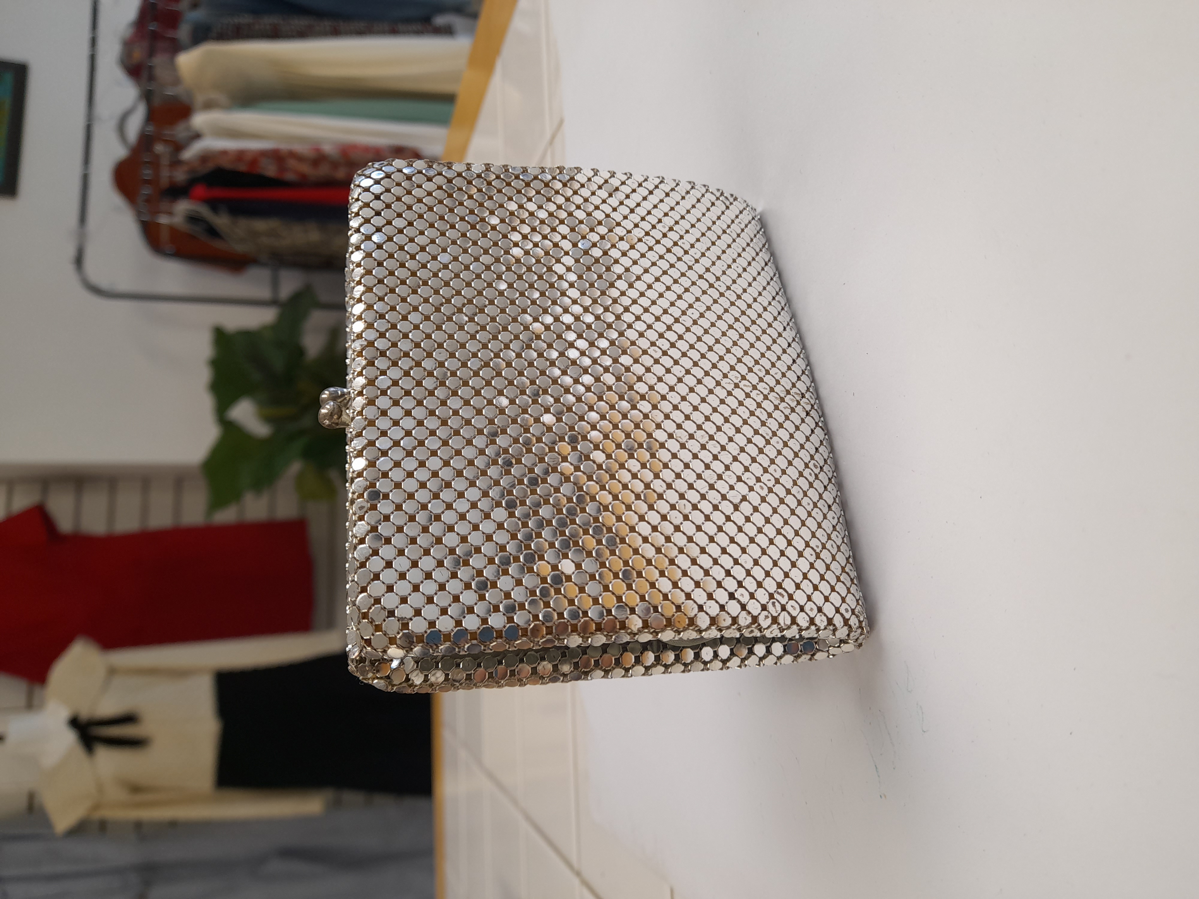 Silver Mesh Clutch