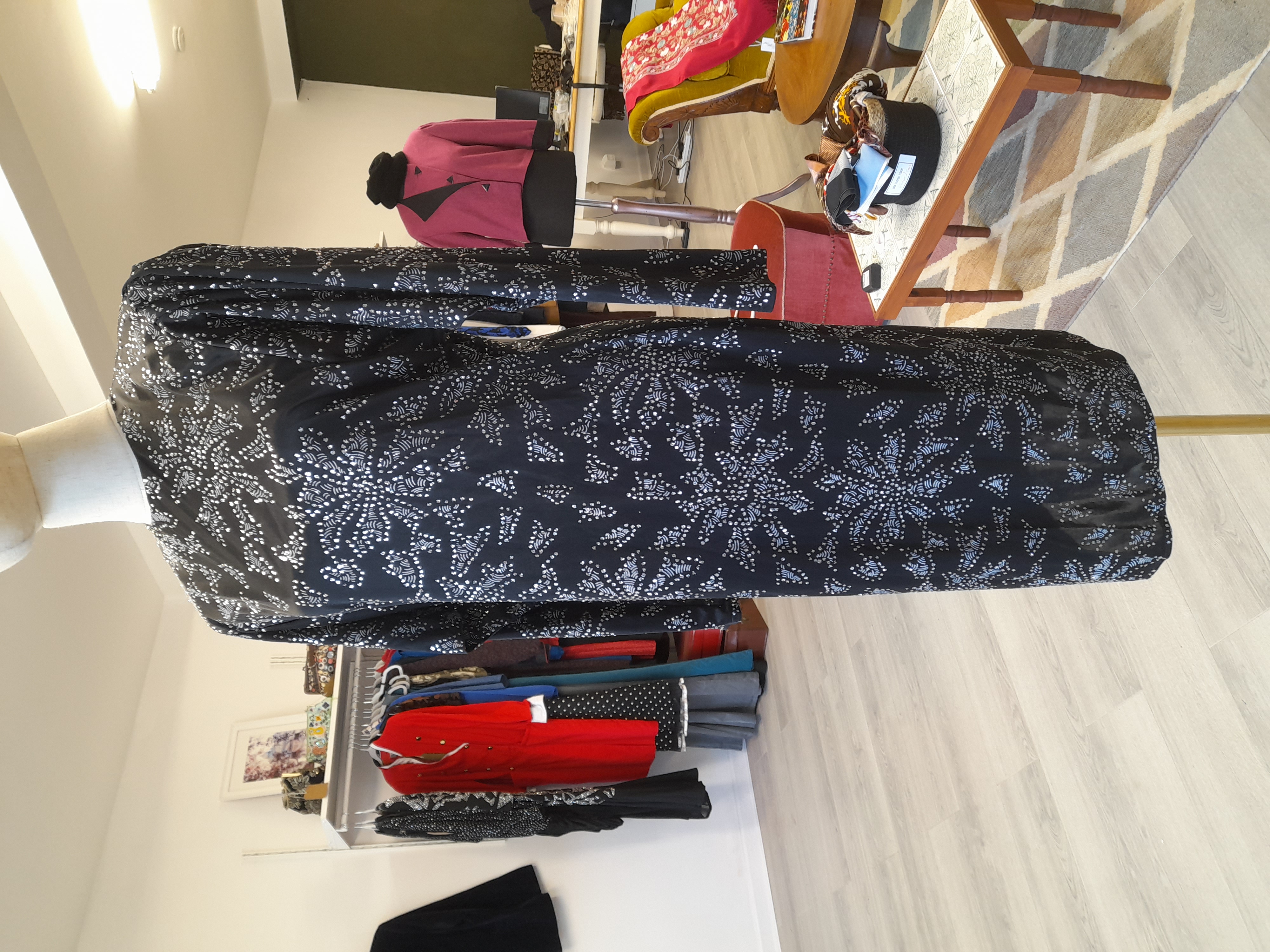 90s Vintage open back evening dress