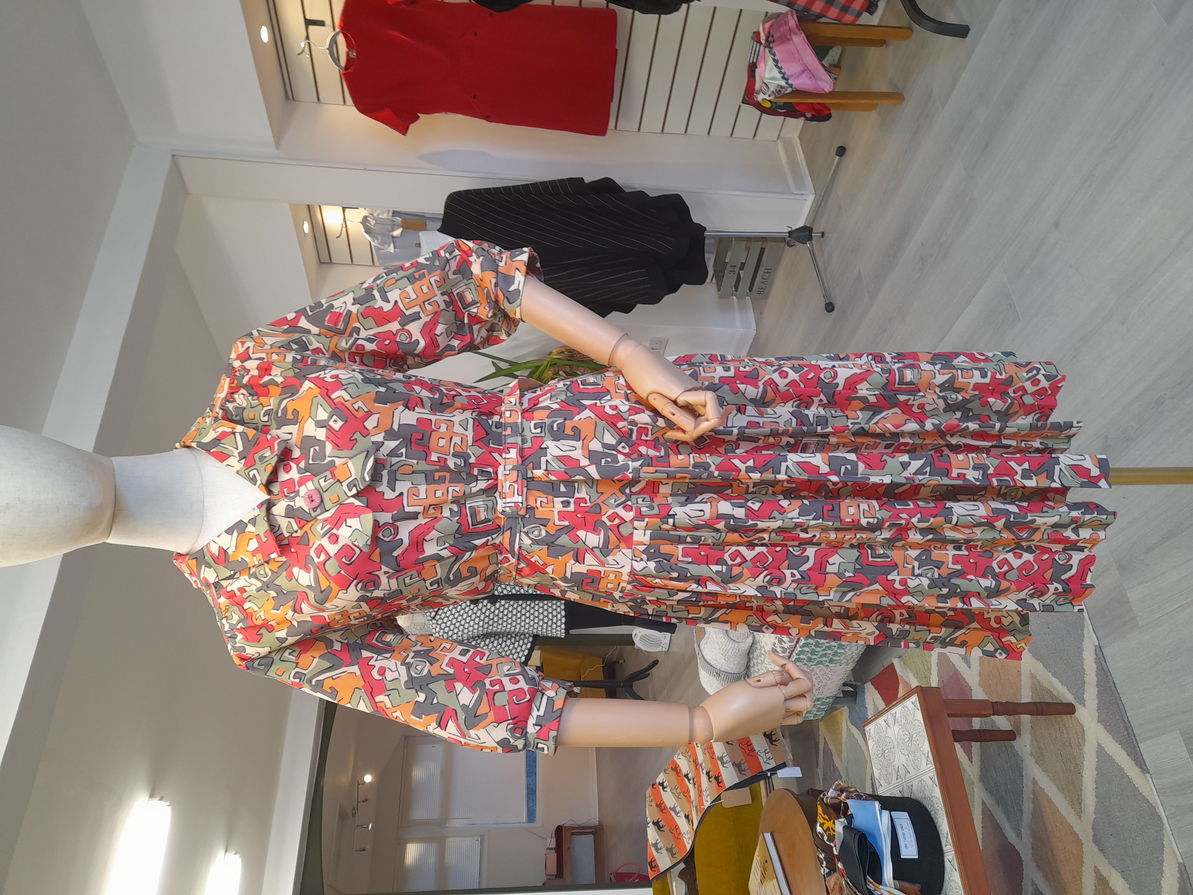 Orange 60s dress