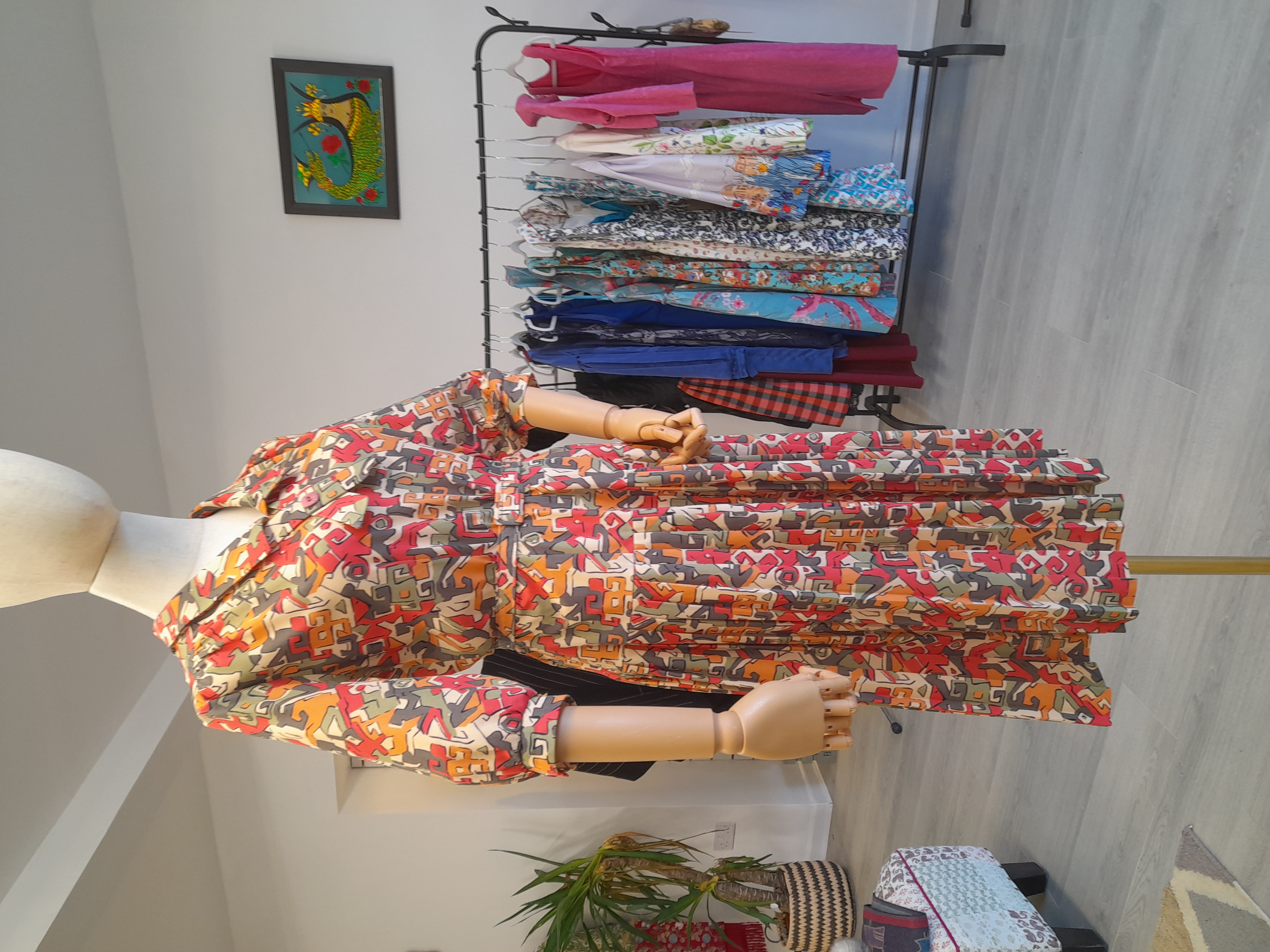 Orange 60s dress