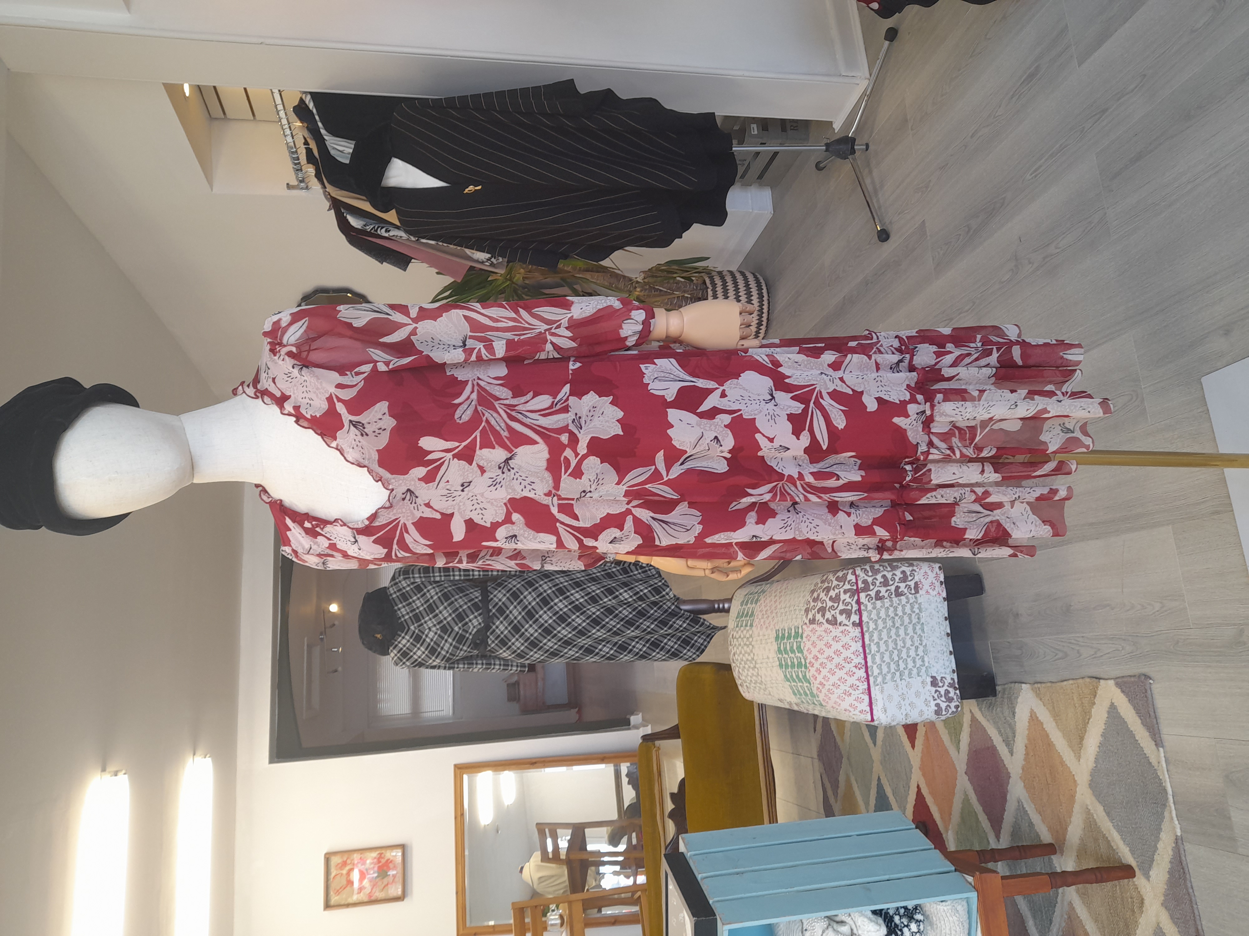 Brand New Red Flowery Dress
