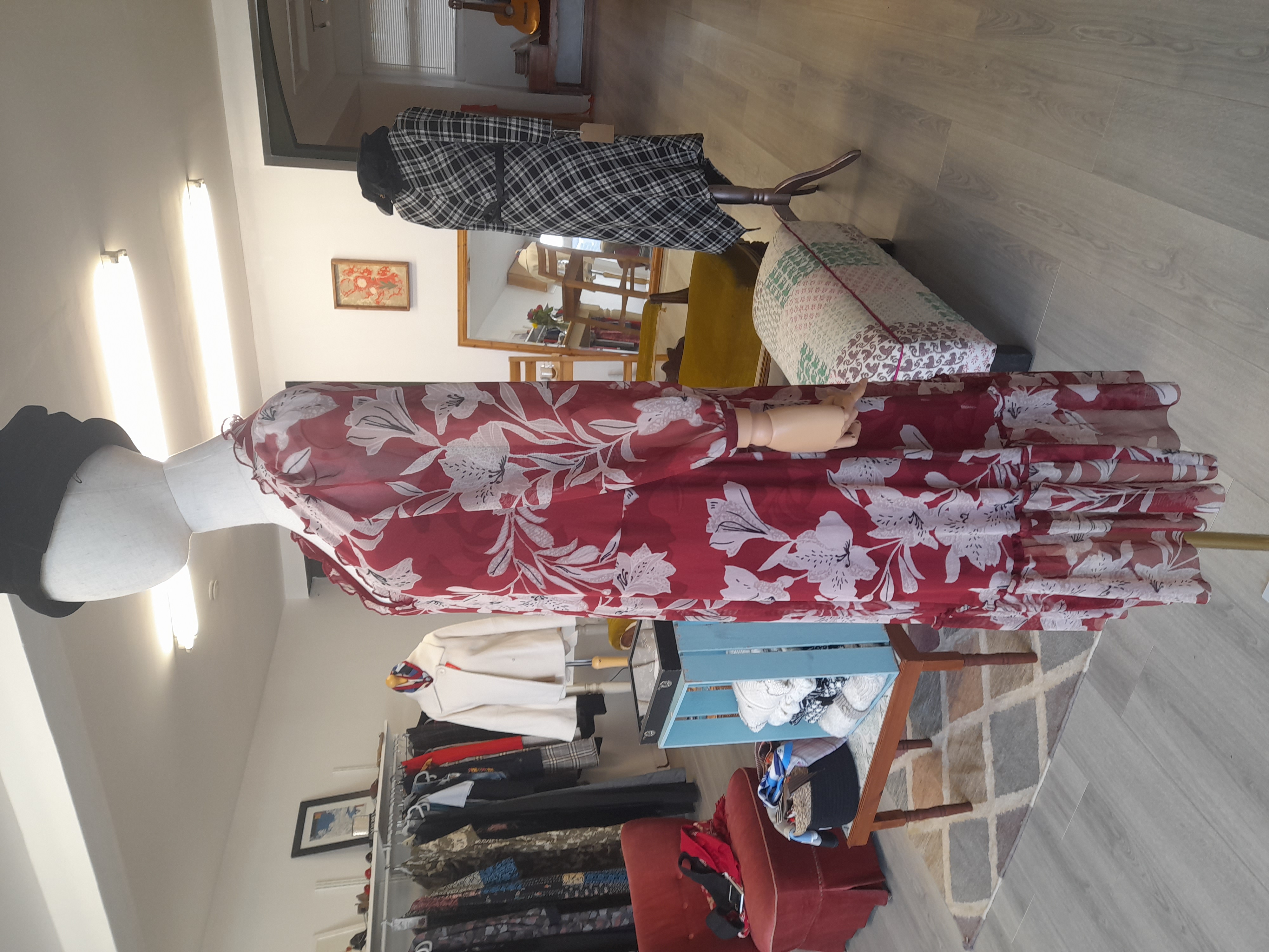 Brand New Red Flowery Dress