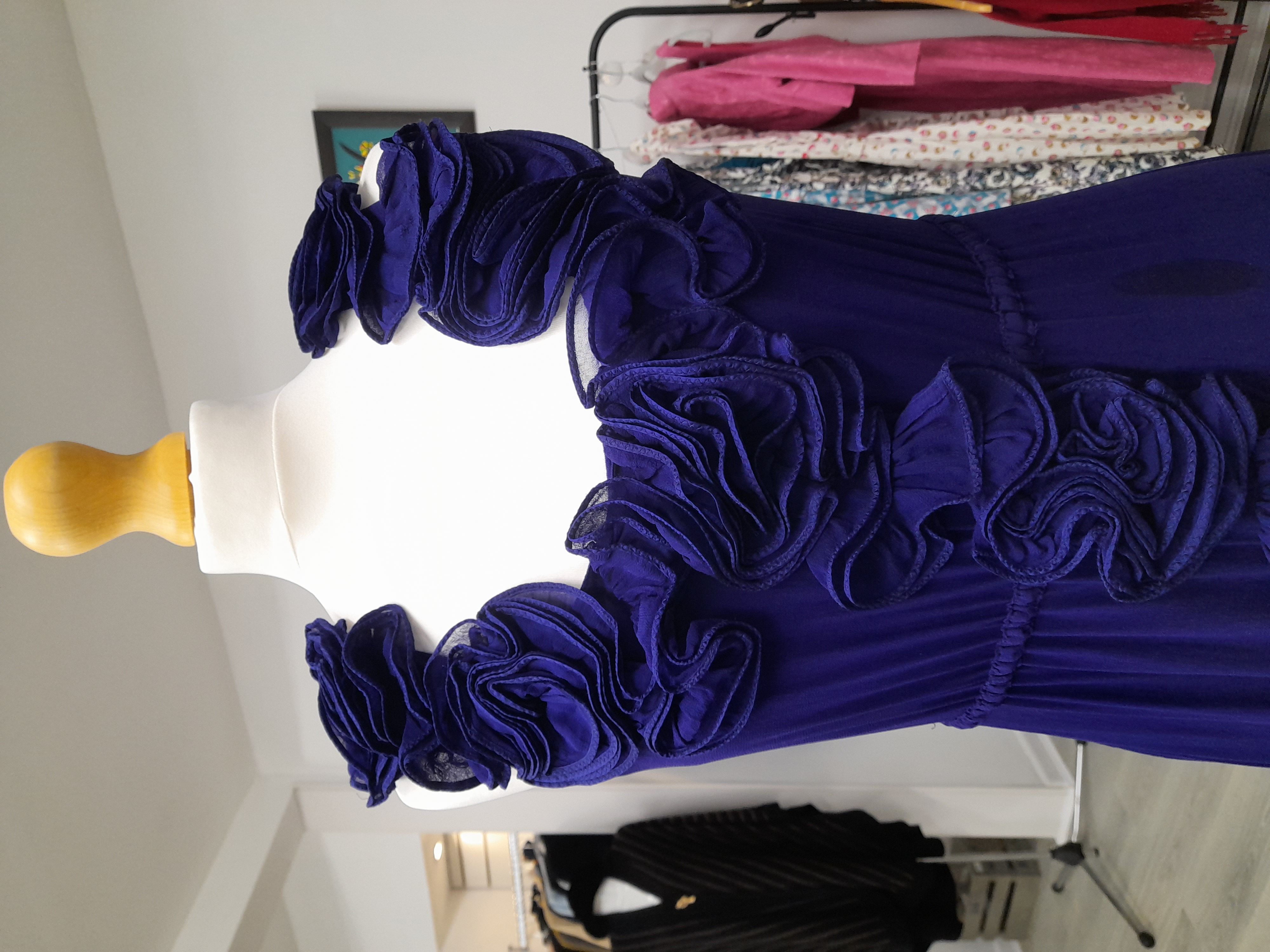 60's Inspired Retro 100% Silk Purple Dress