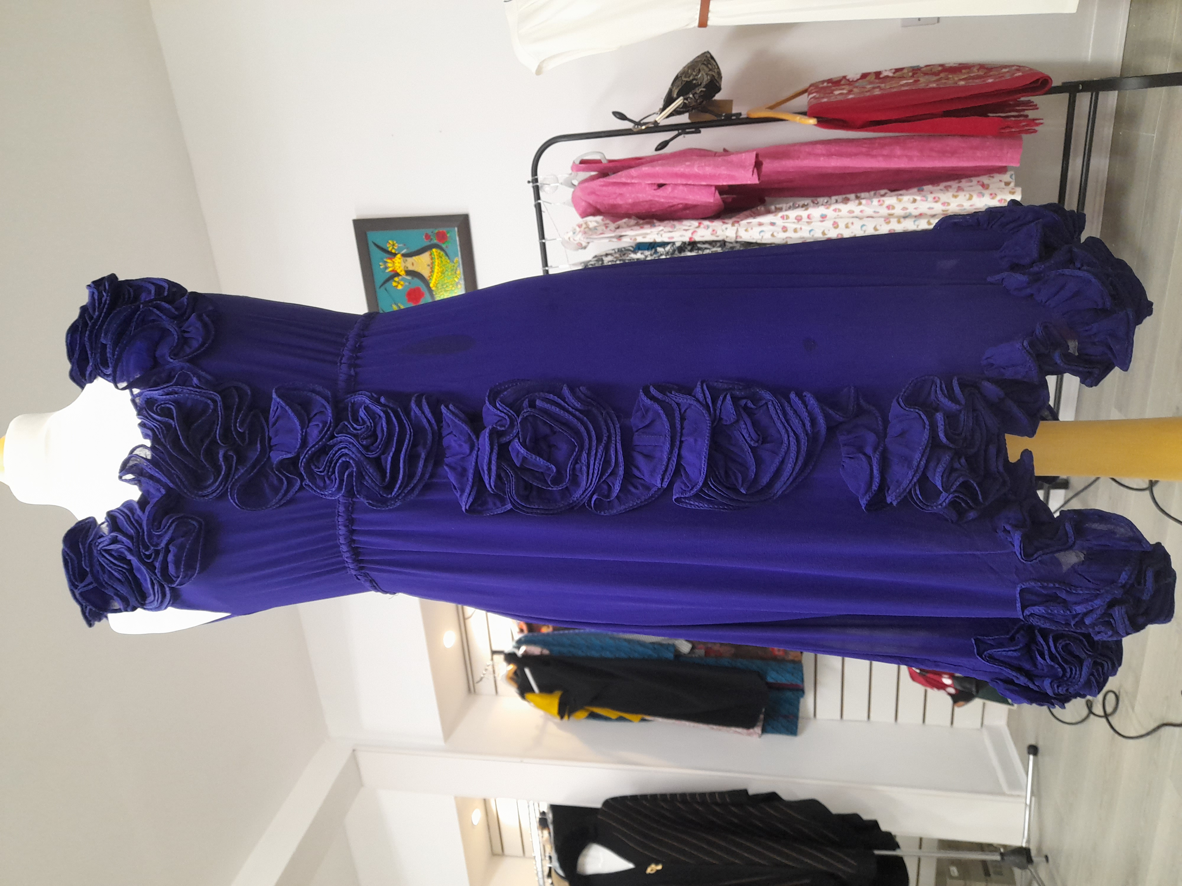 60's Inspired Retro 100% Silk Purple Dress