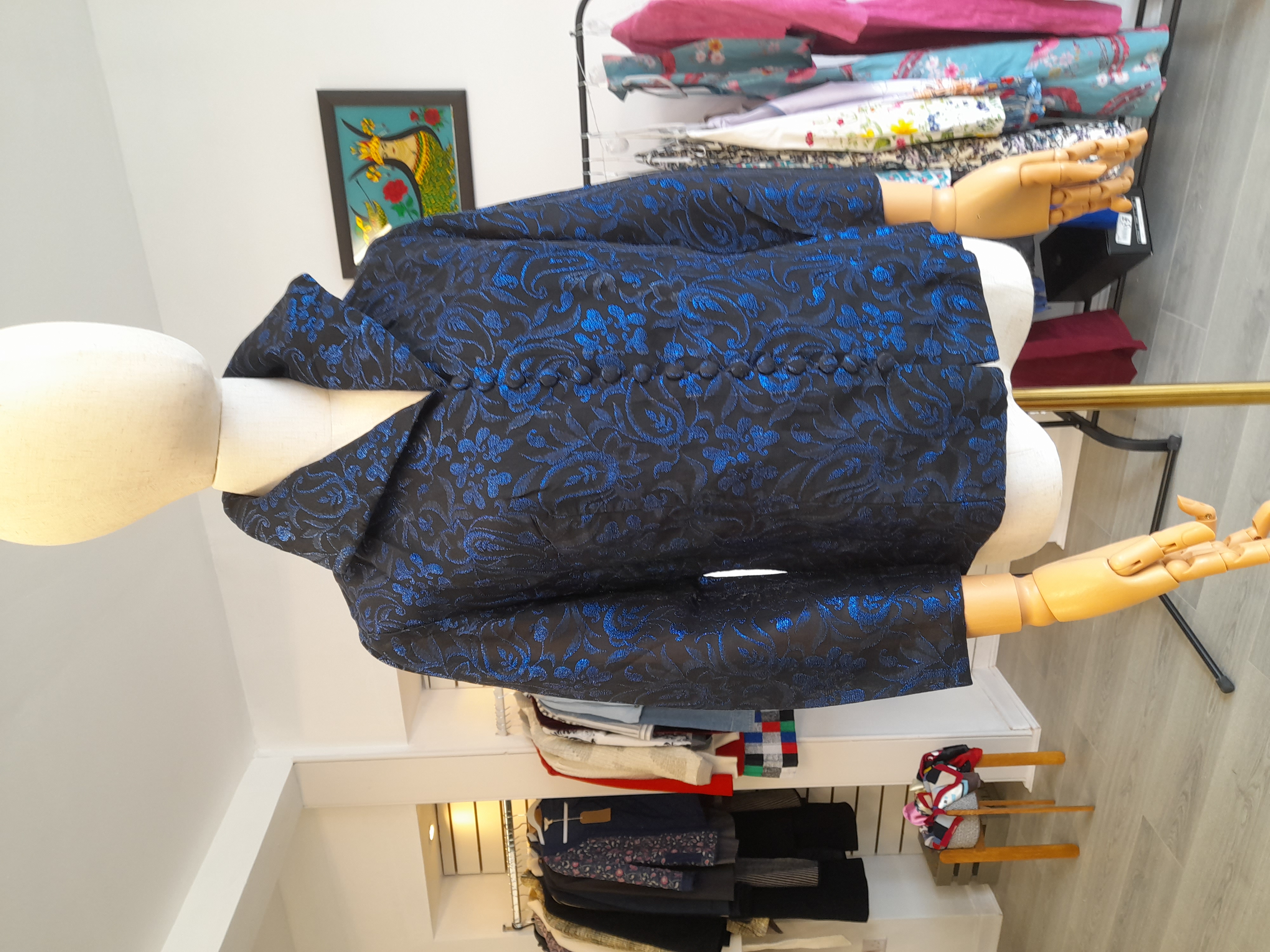 Vintage Blue Black Mini Jacket 
