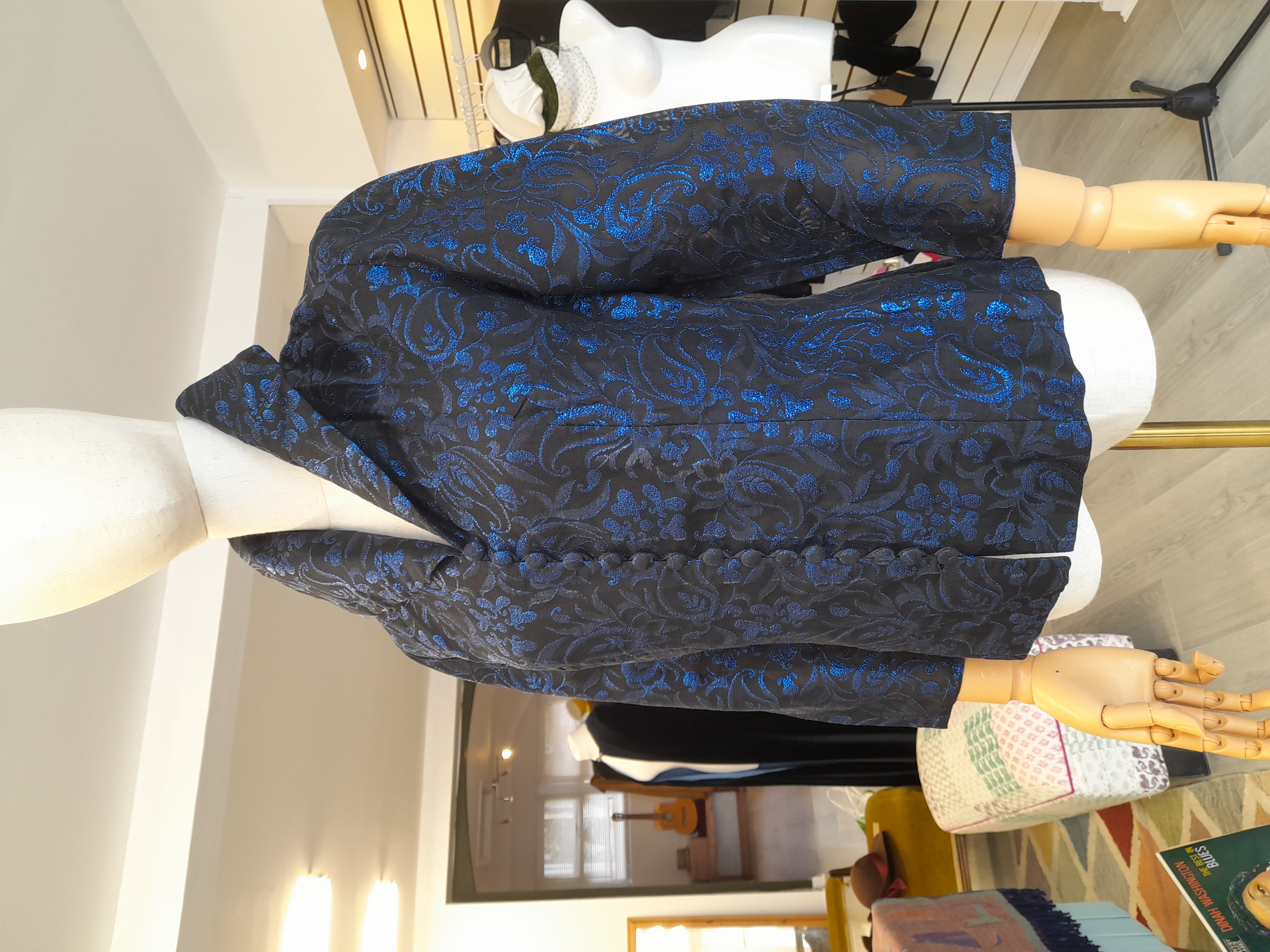 Vintage Blue Black Mini Jacket 