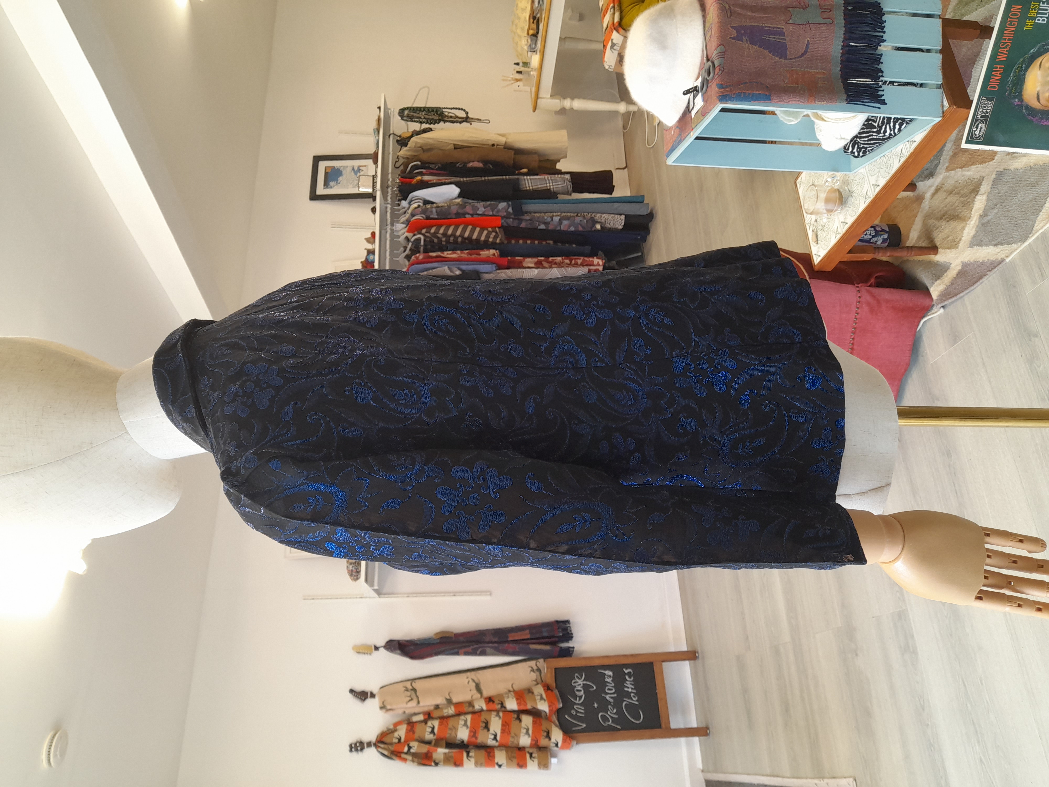 Vintage Blue Black Mini Jacket 