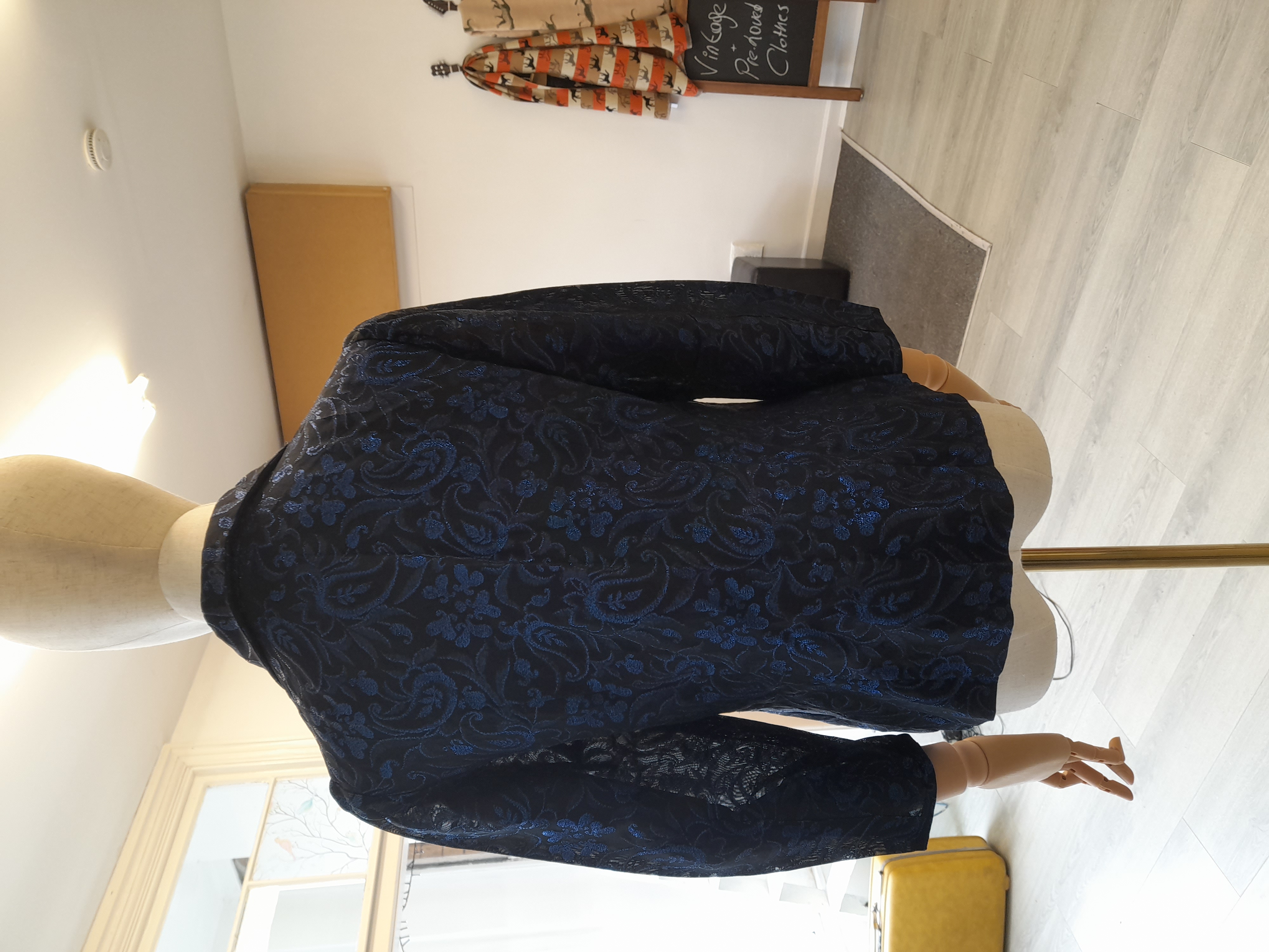 Vintage Blue Black Mini Jacket 