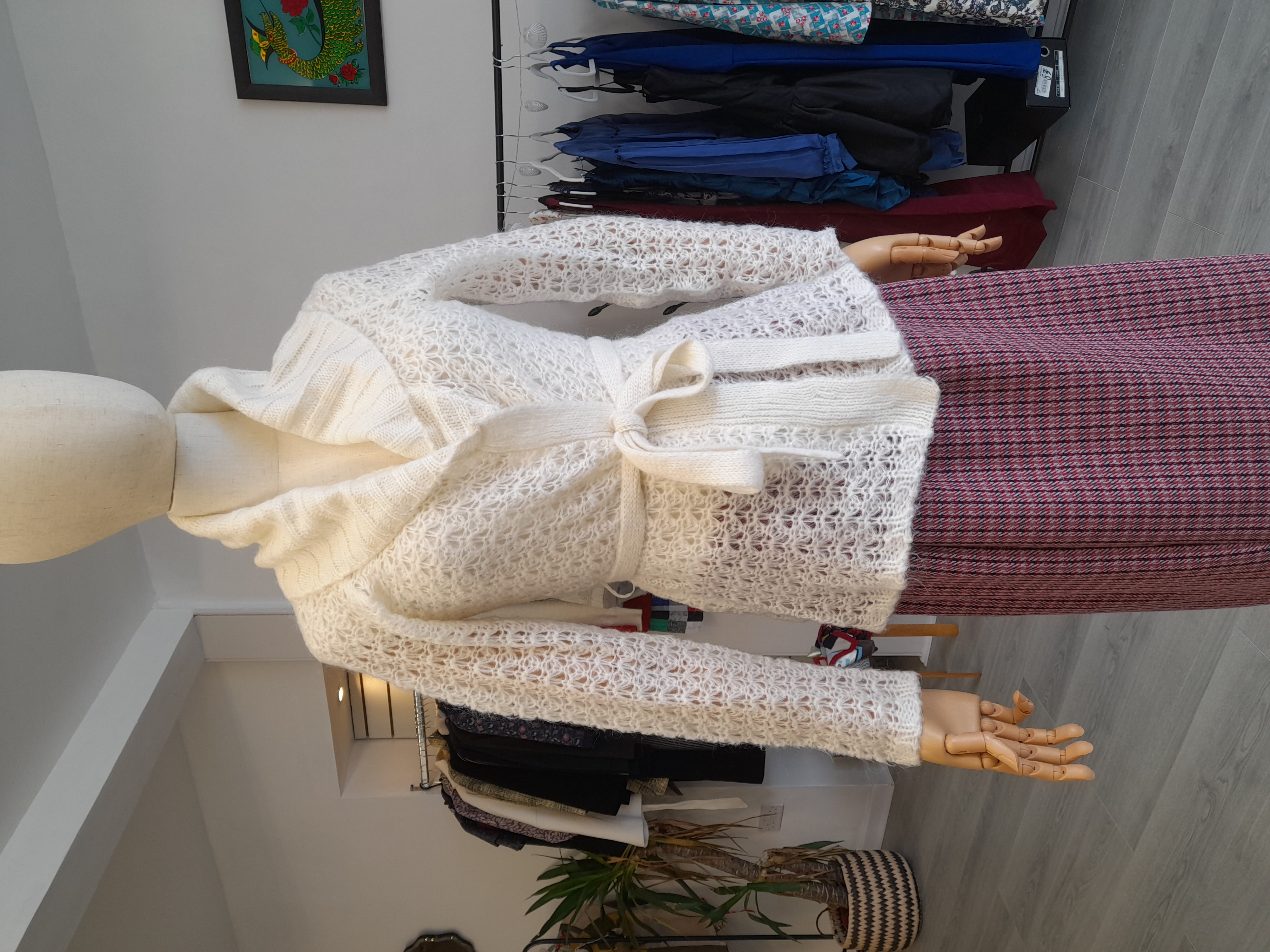 White crochet cardigan, Size XS 