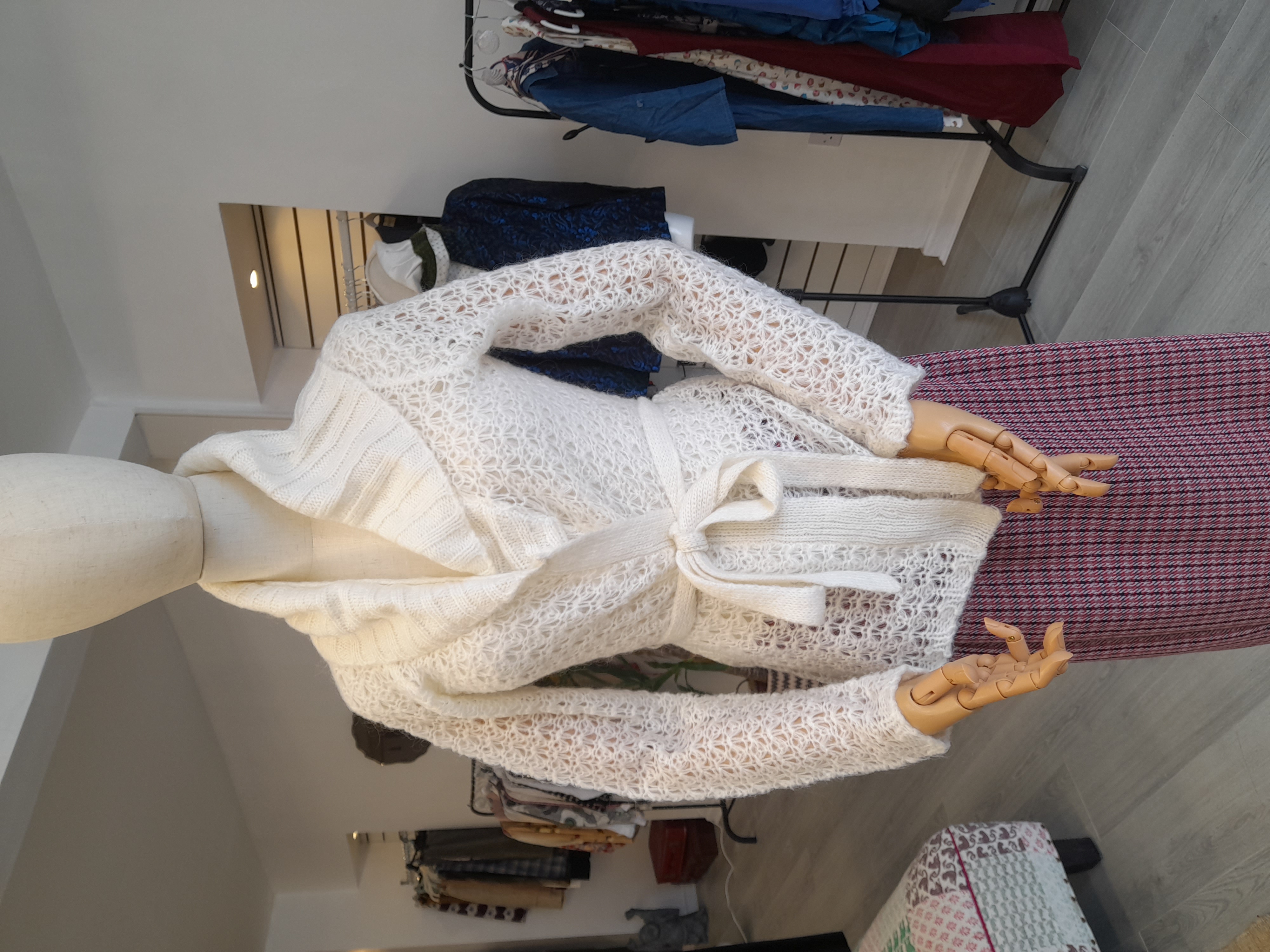 White crochet cardigan, Size XS 