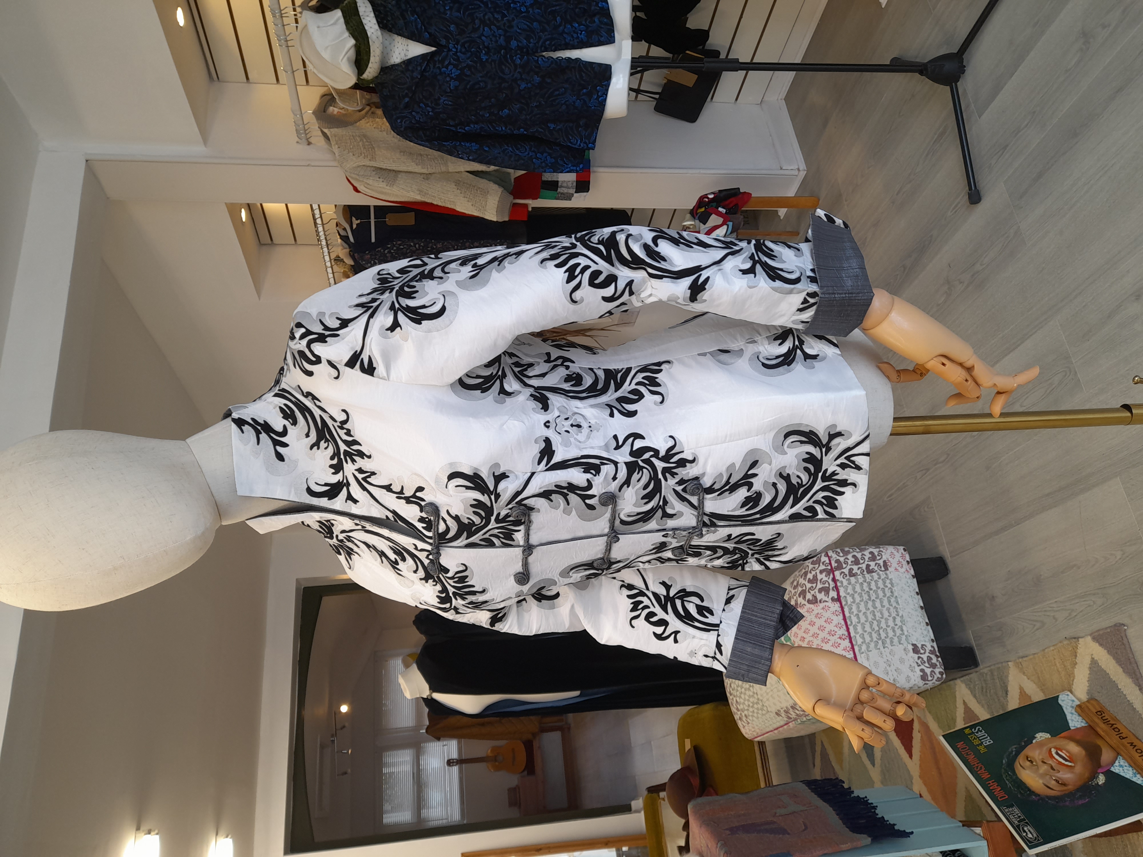 Chinese Style Black/White/ Gray jacket 