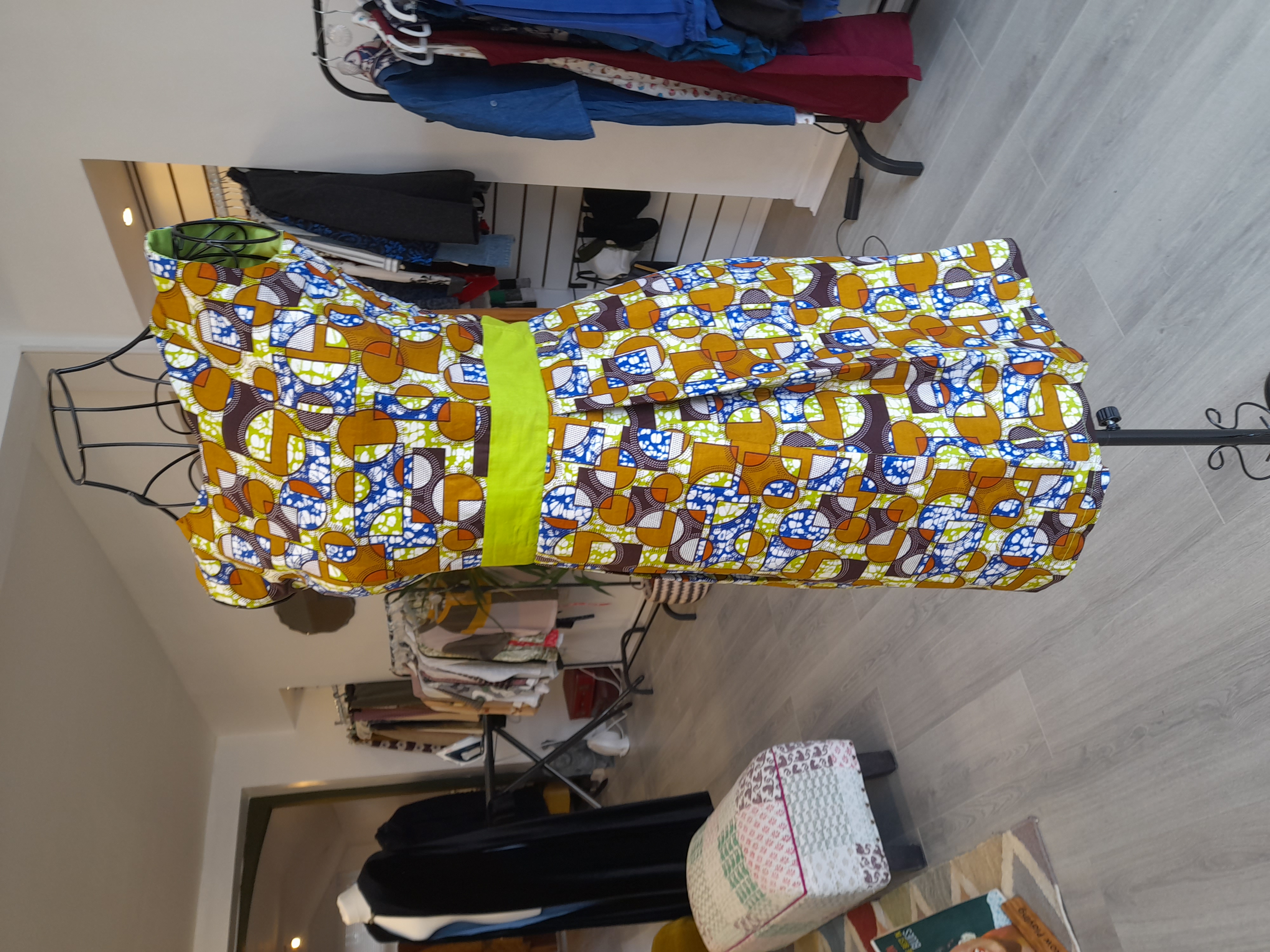 60's style very cute tailor made mini dress, XXS