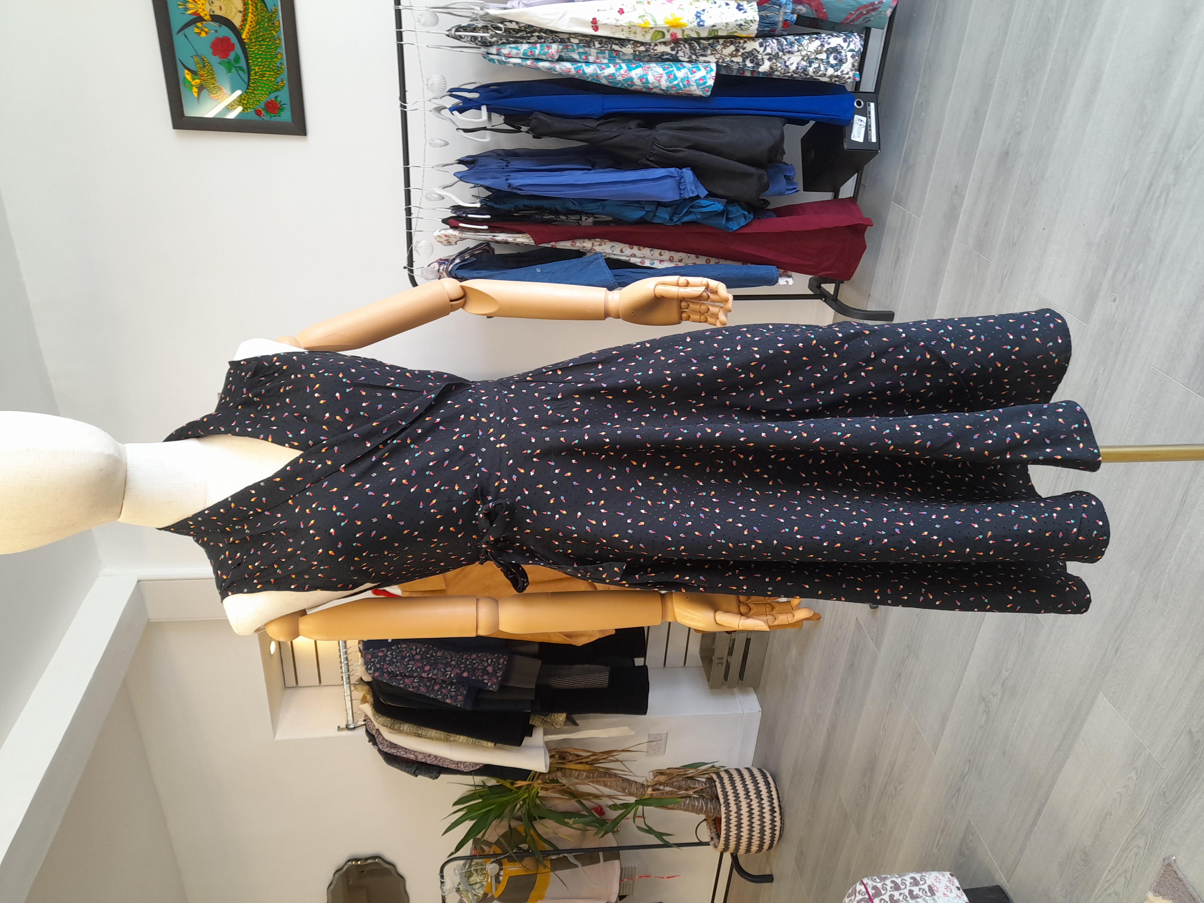 90s Vintage wrap summer dress