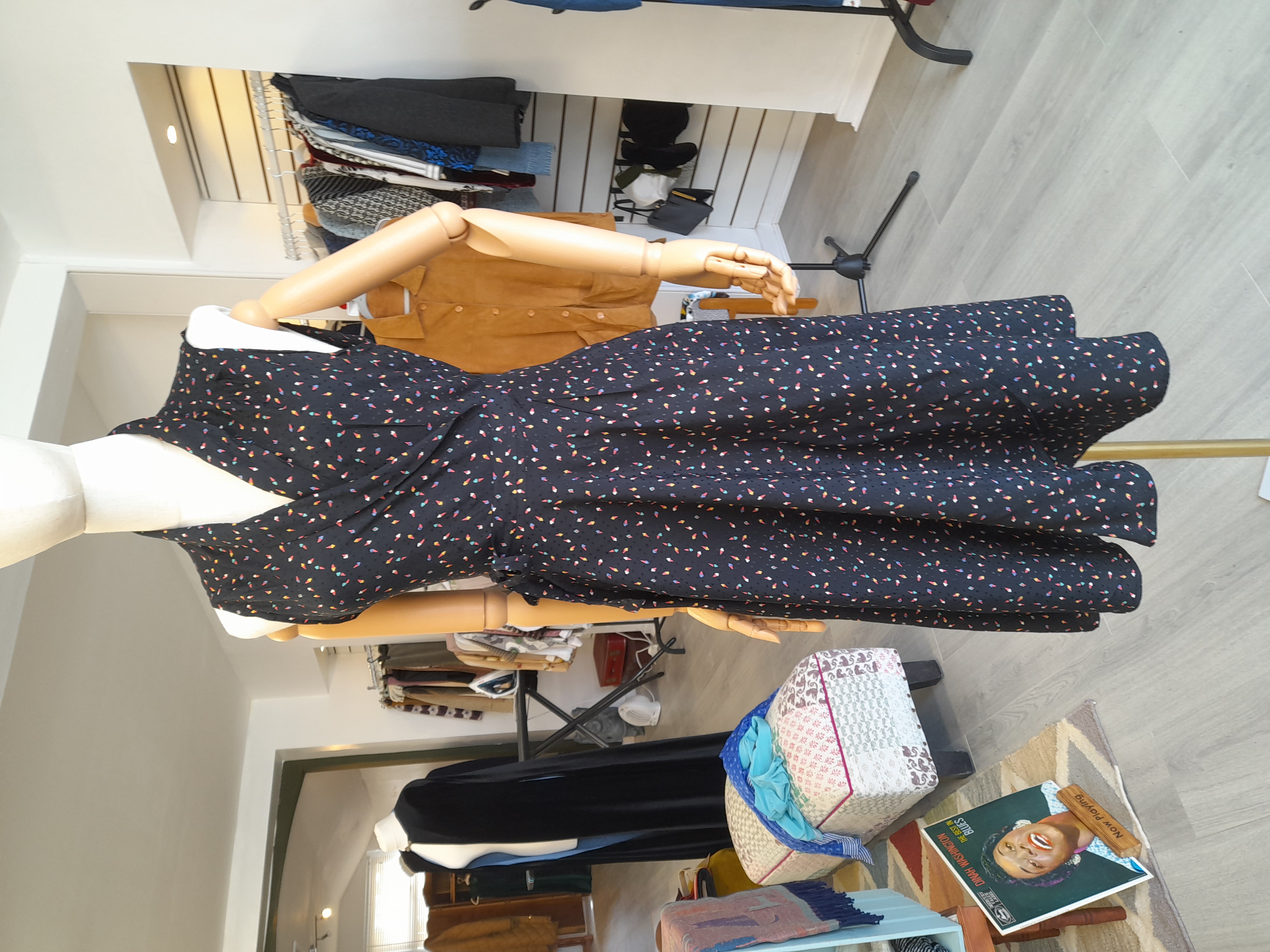 90s Vintage wrap summer dress