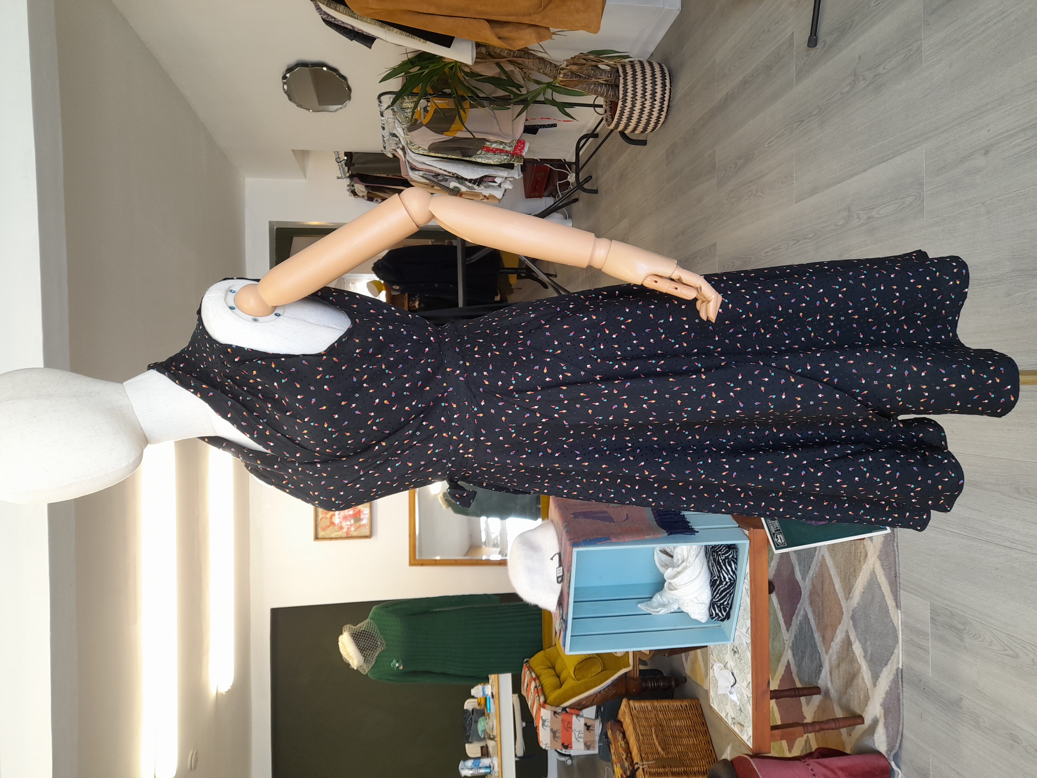 90s Vintage wrap summer dress