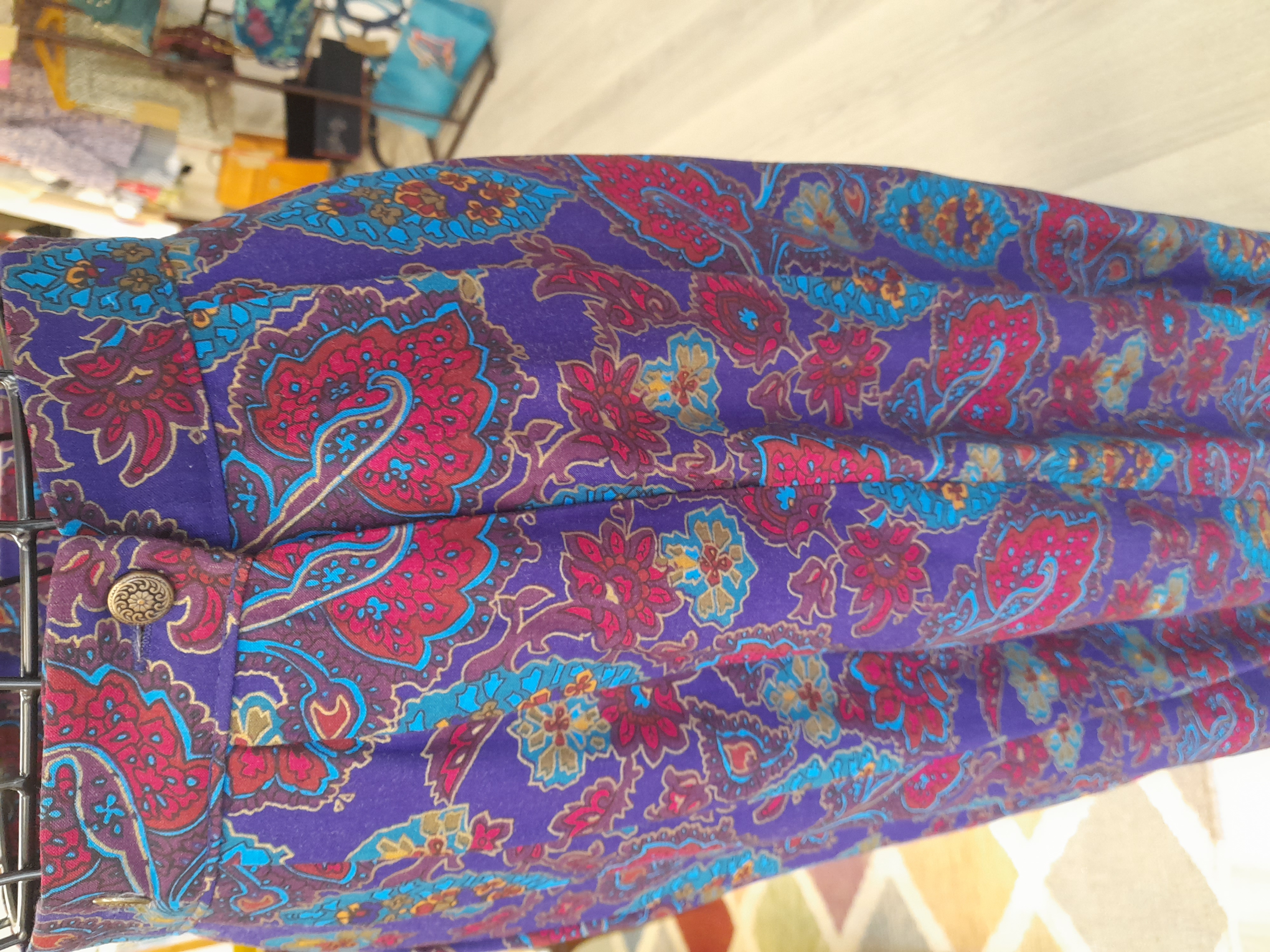 Vintage extra small purple pleated skirt