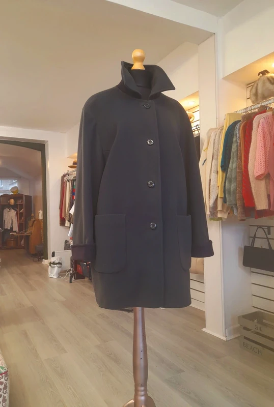 Vintage 90s Wool Blend Coat, Size XL