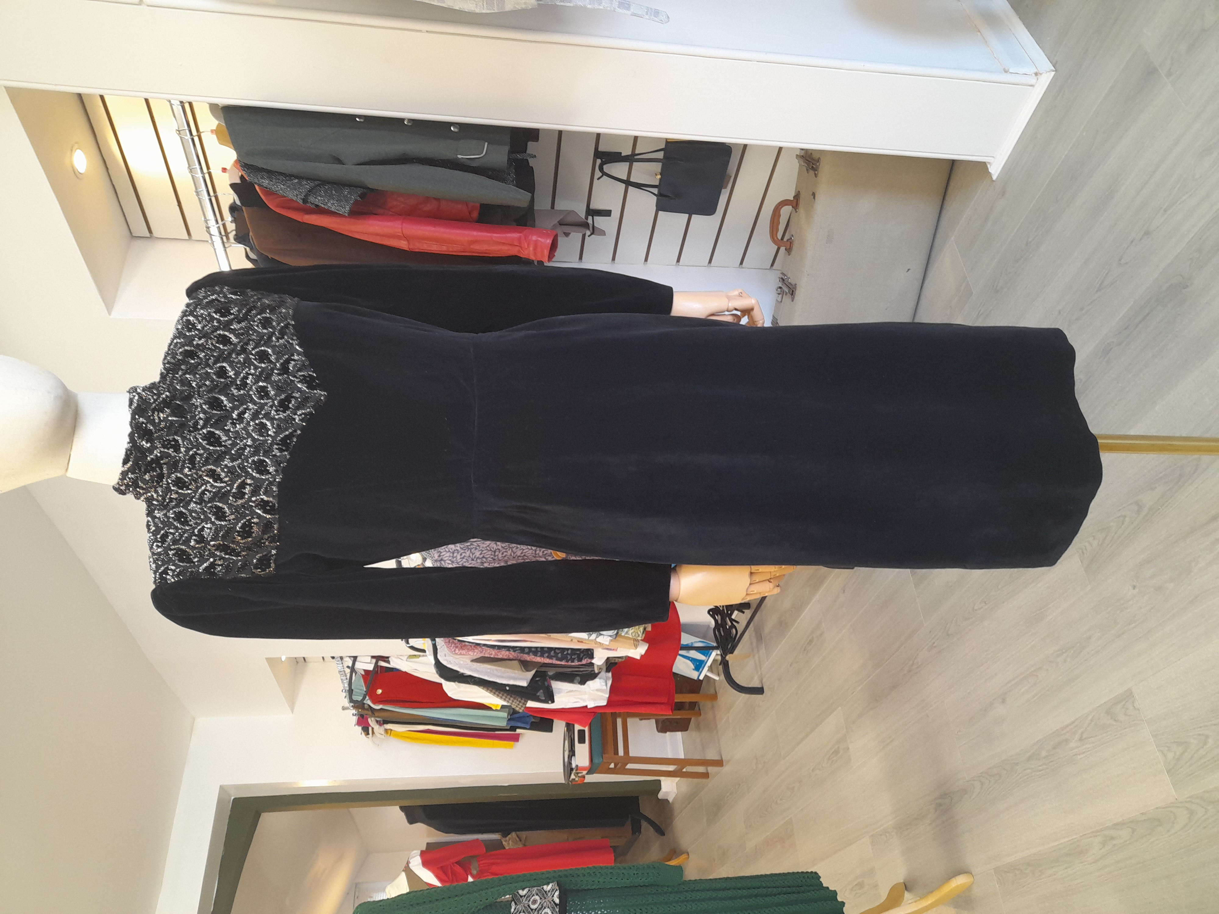 Vintage Velvet Dress, Size XS