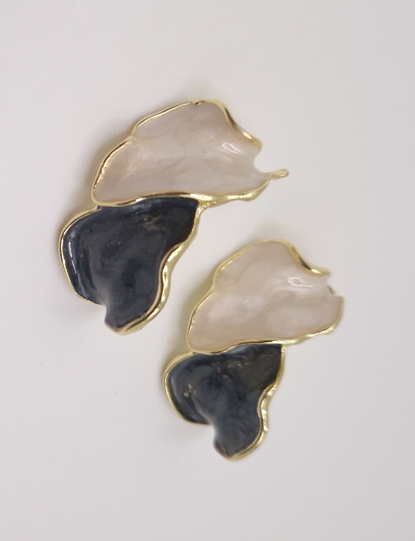 organic shaped drop earrings