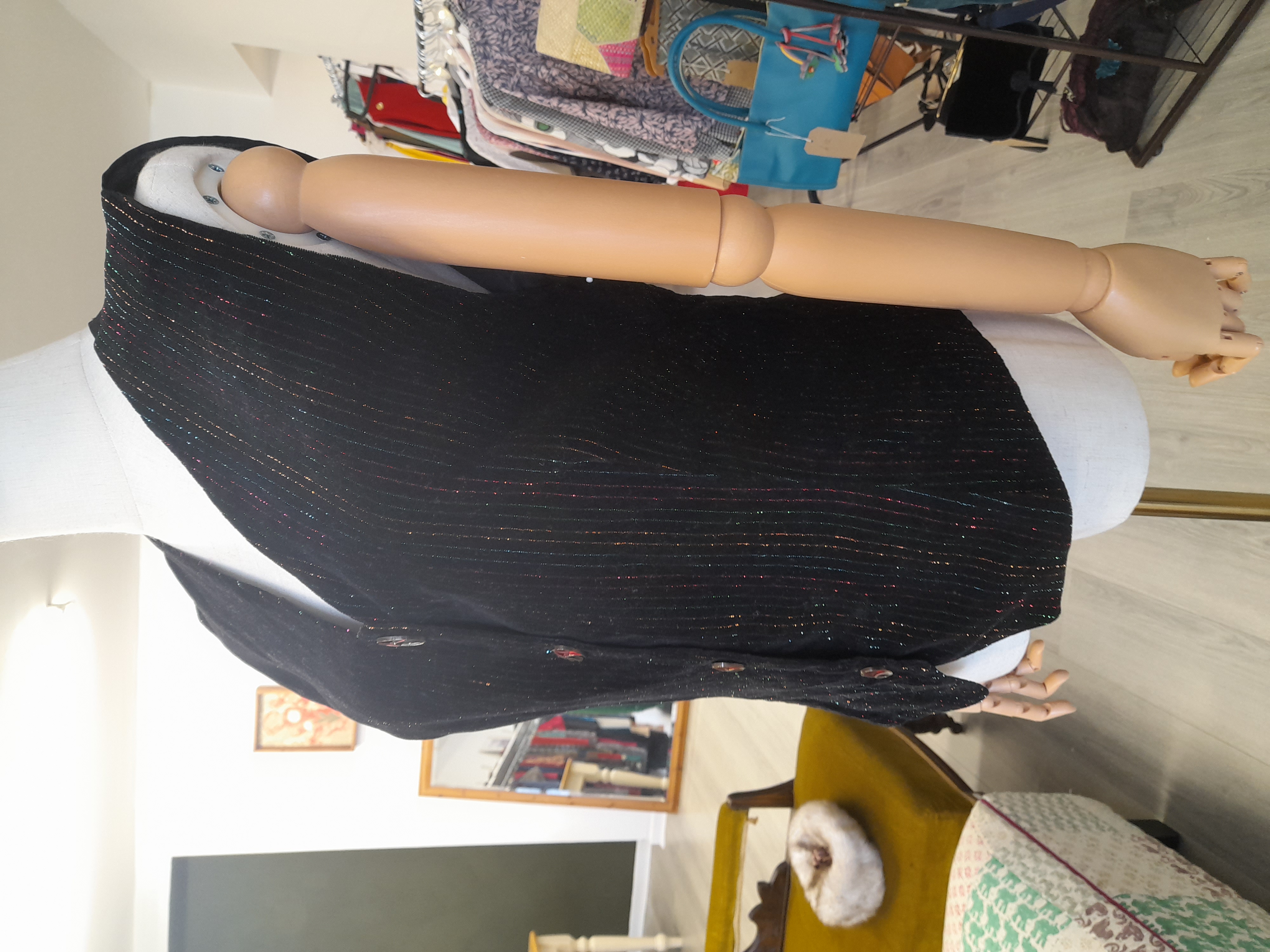 Vintage Light-weight Sparkly Velvet Waistcoat