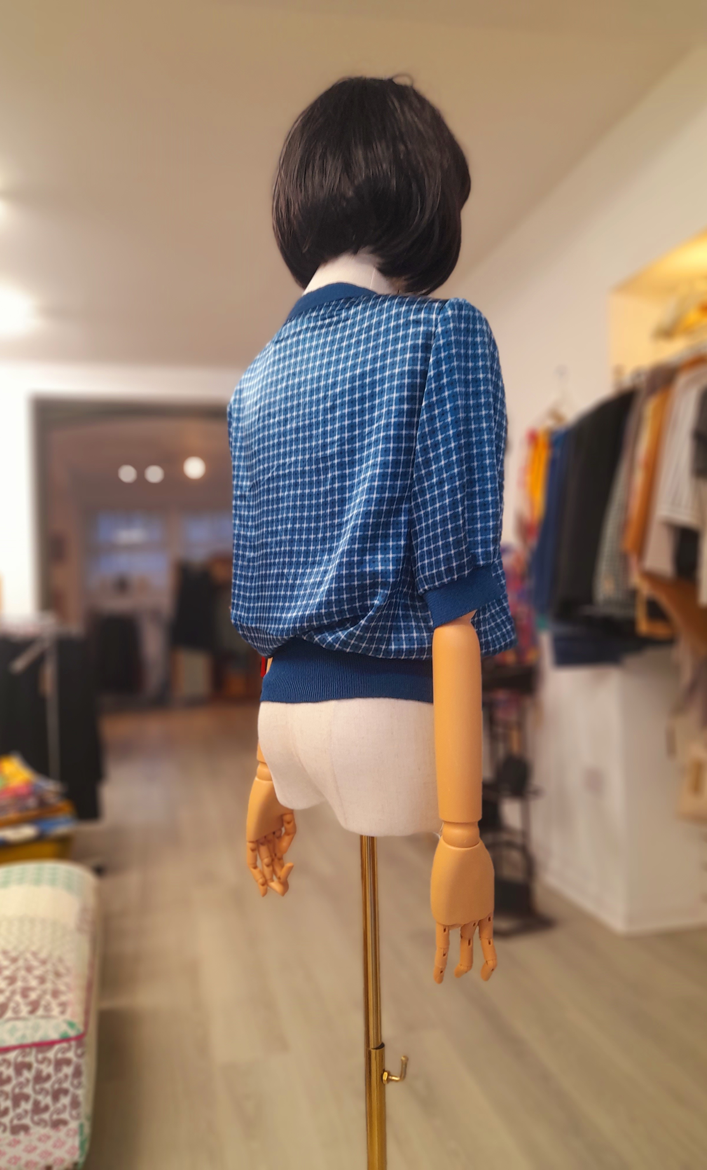 Vintage Castleberry 80s Power Shoulder blouse, Size S