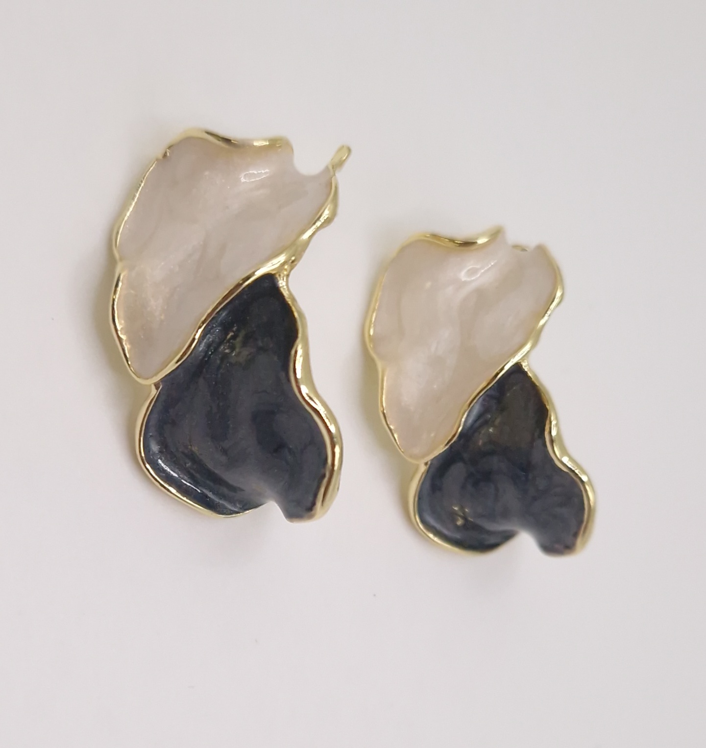 organic shaped drop earrings