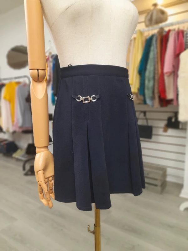 Navy Mini Skirt, TOK, Size XS to S