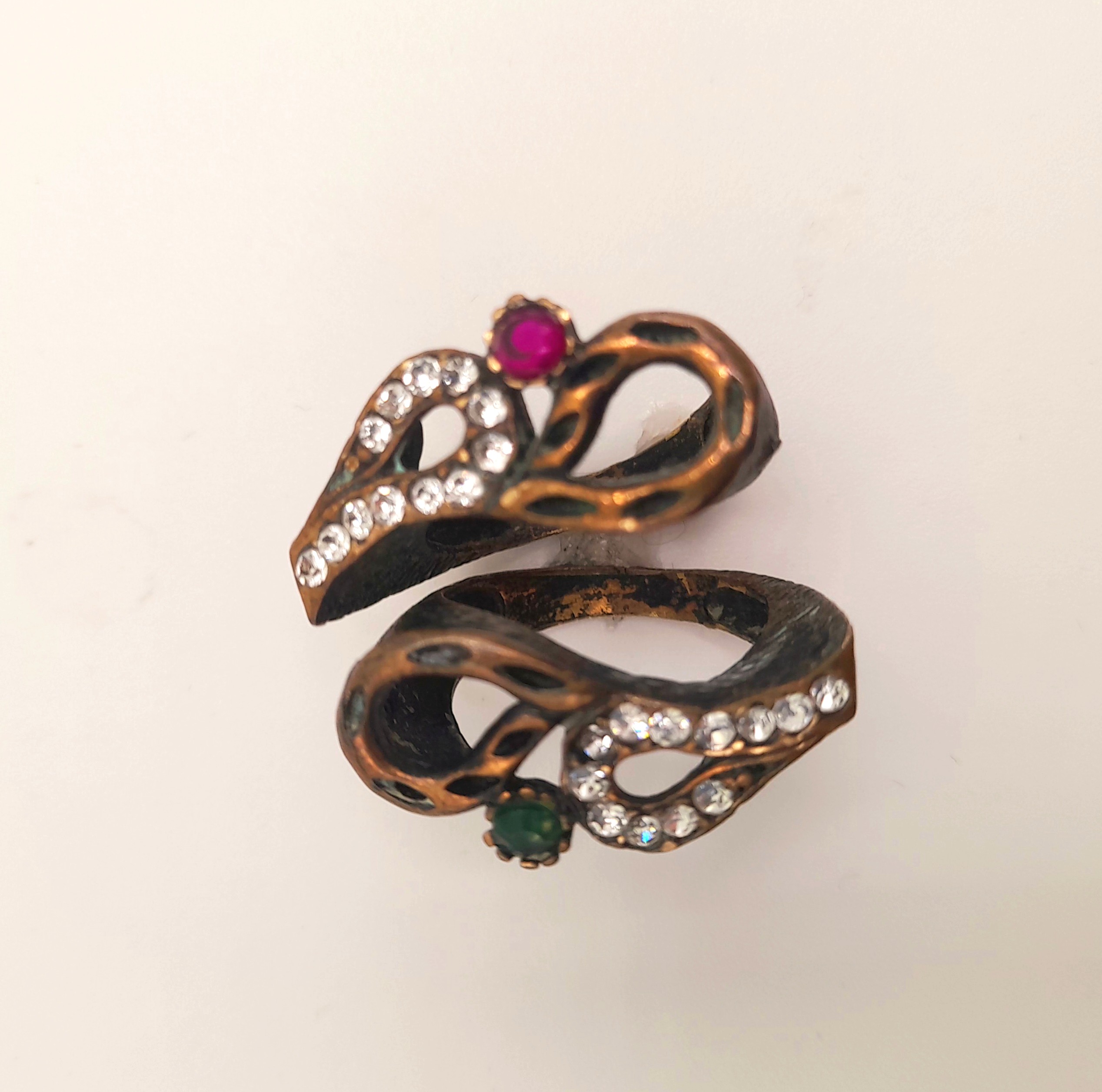 Vintage style bypass ring, size J