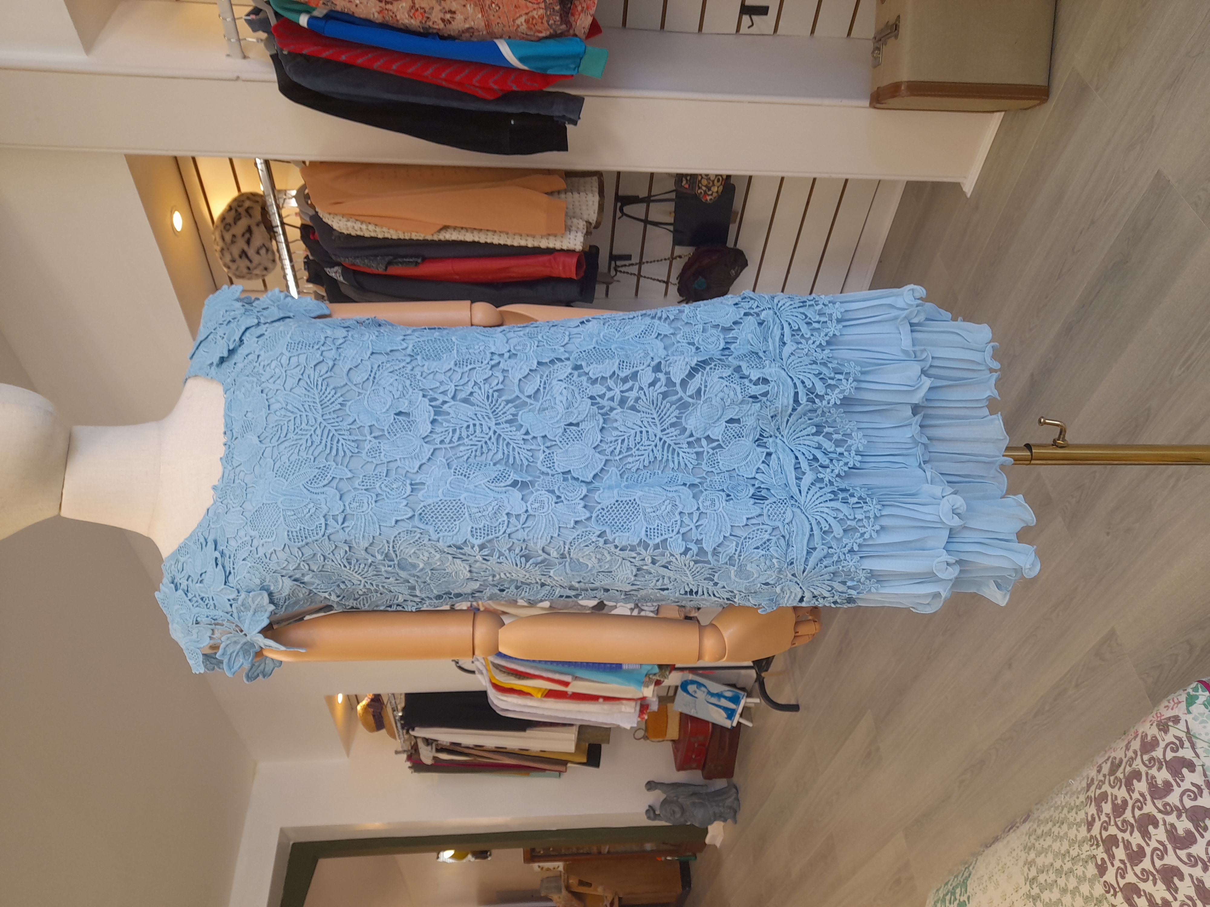 Baby Blue Jolie Moi Lace Dress, Size 10