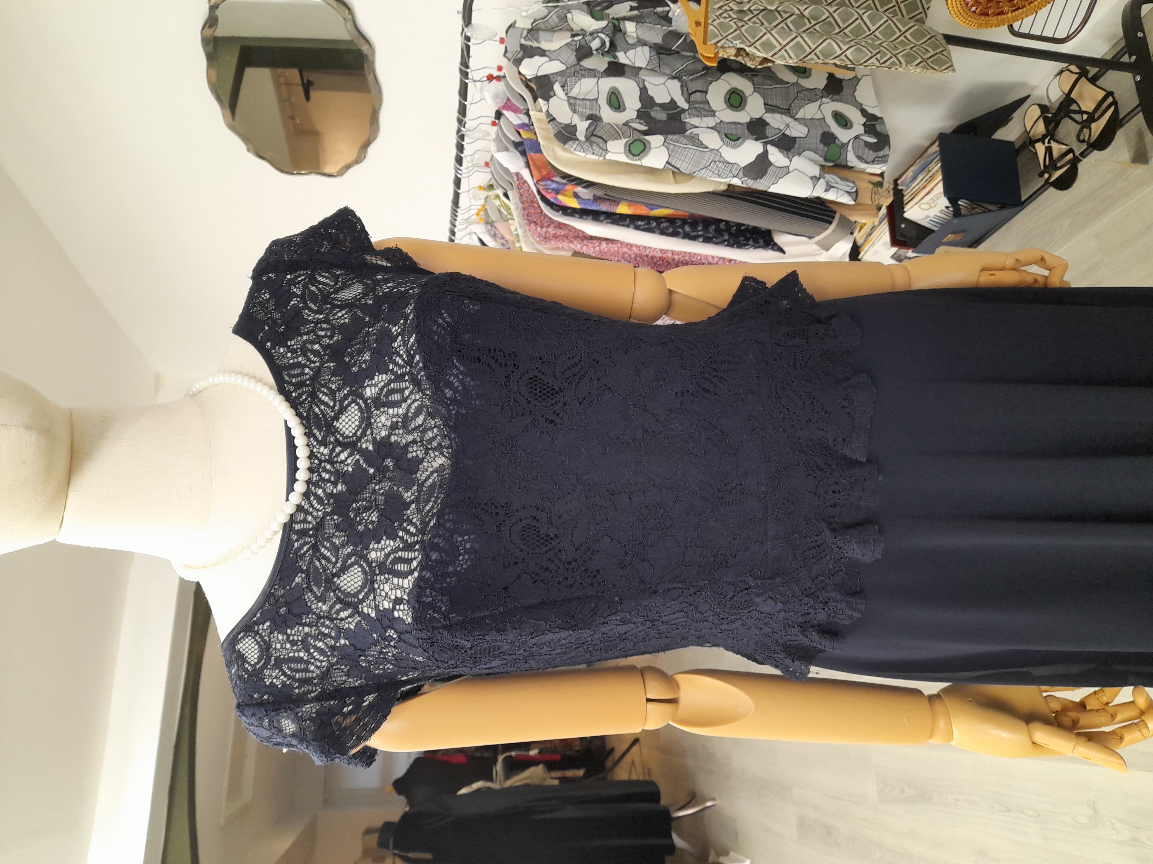No 1 Jenny Packham Navy Long Occasion Dress, Size 10